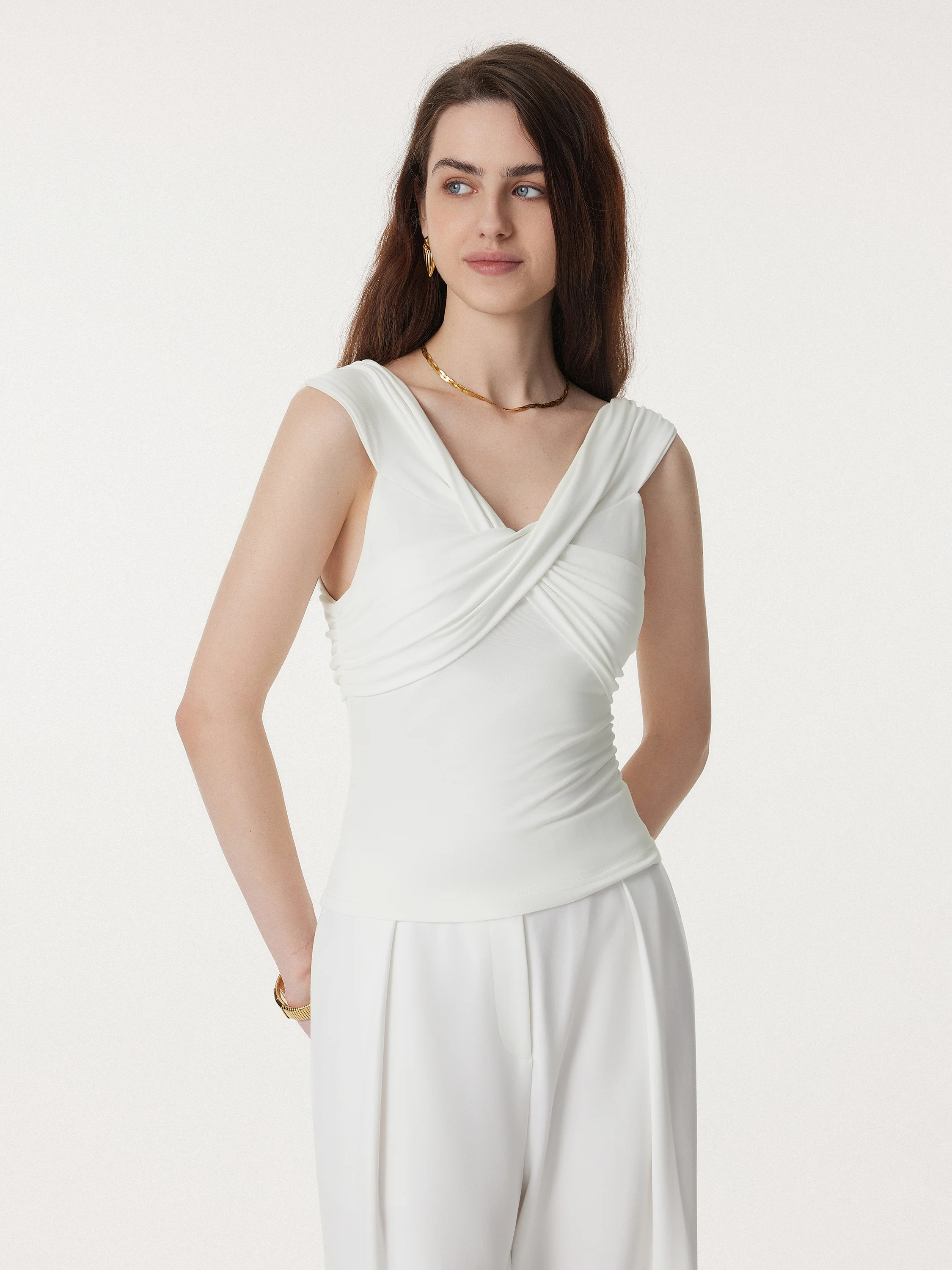 Criss Cross Off Shoulder New Airy Bra Top - Image 8