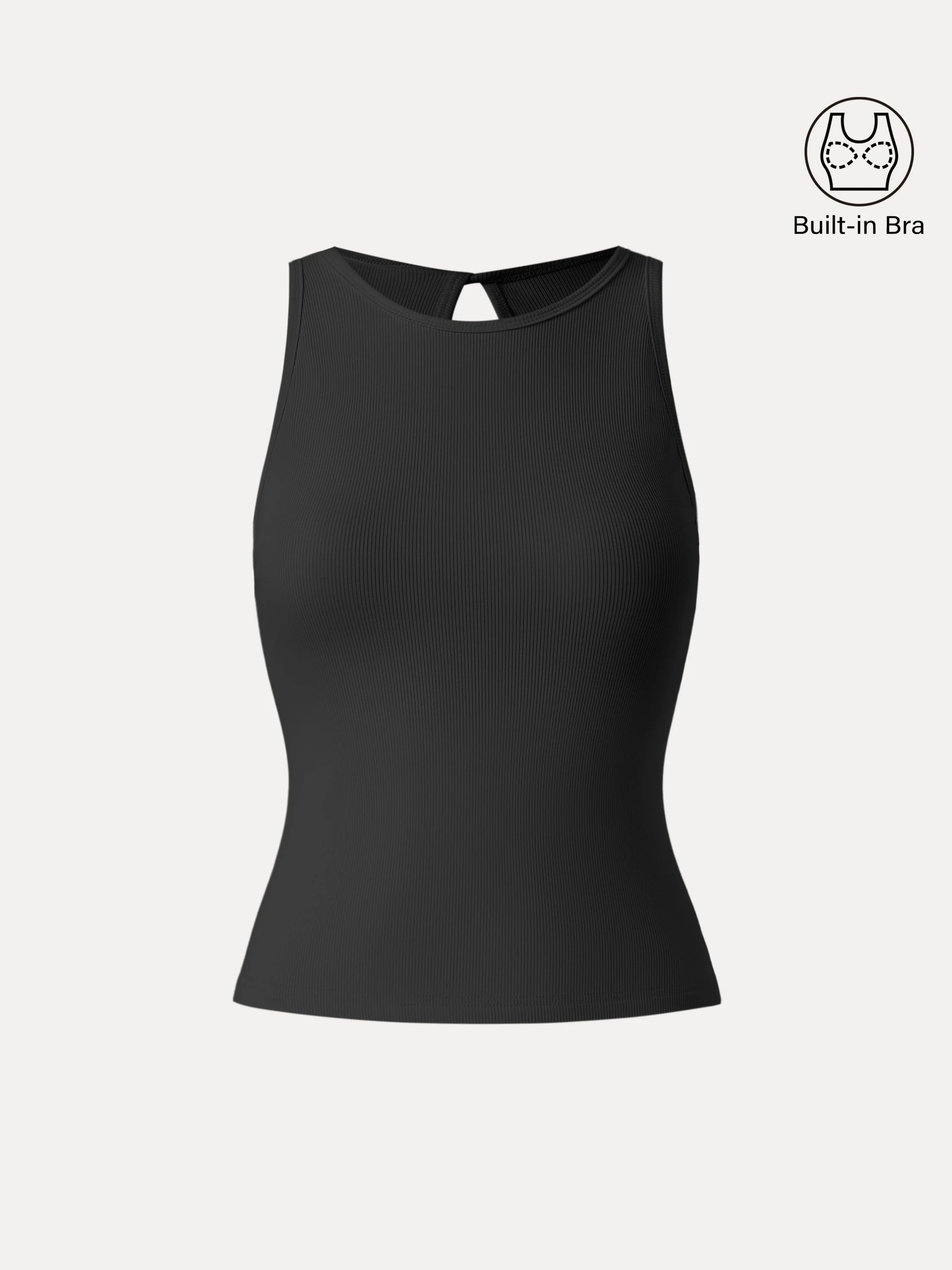 Crewneck Cut-out Bandless Bra Tank - Image 13