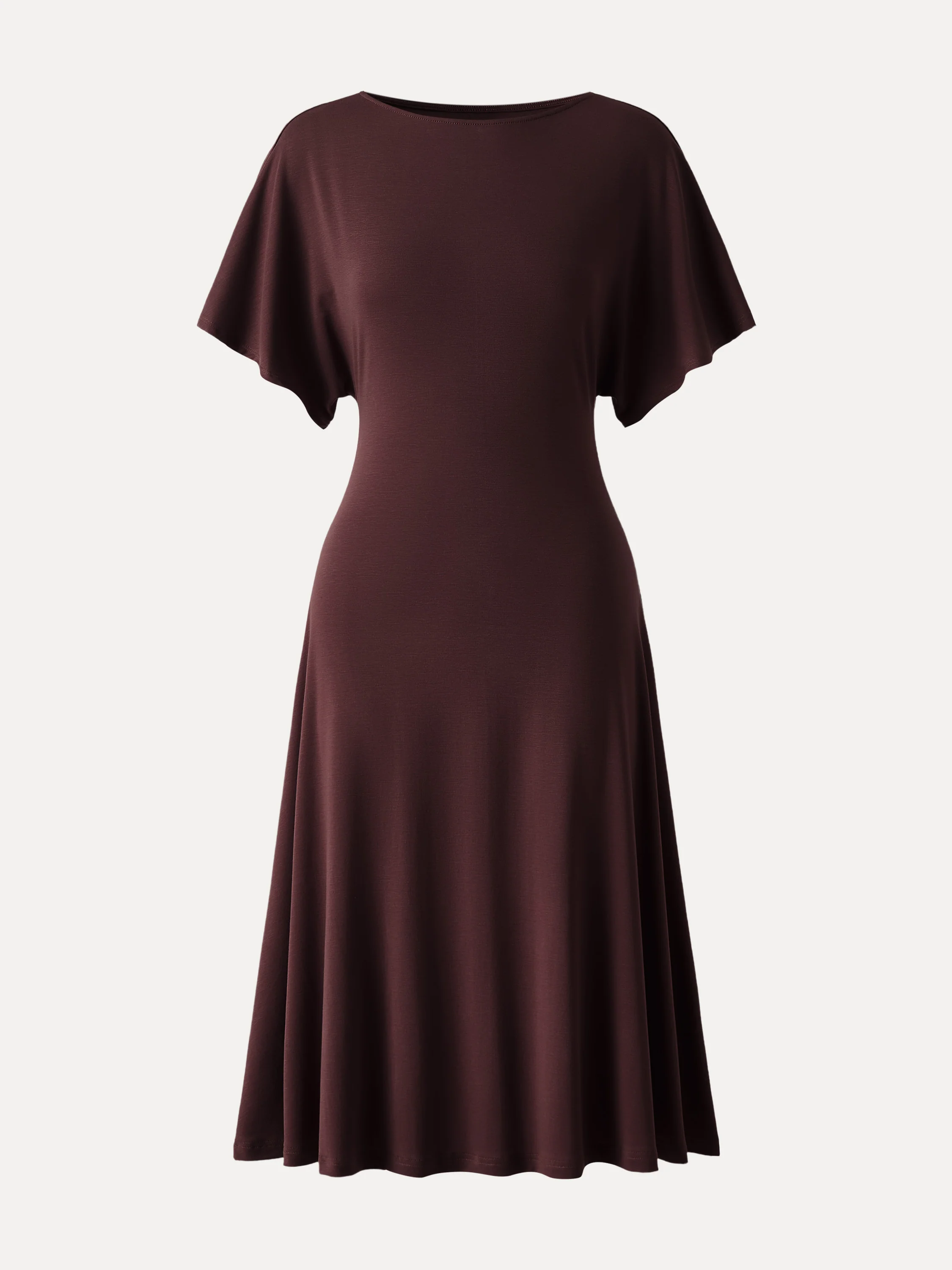 Cooling Flowy Mid-Length Sleeve Summer Midi Dress - Image 10
