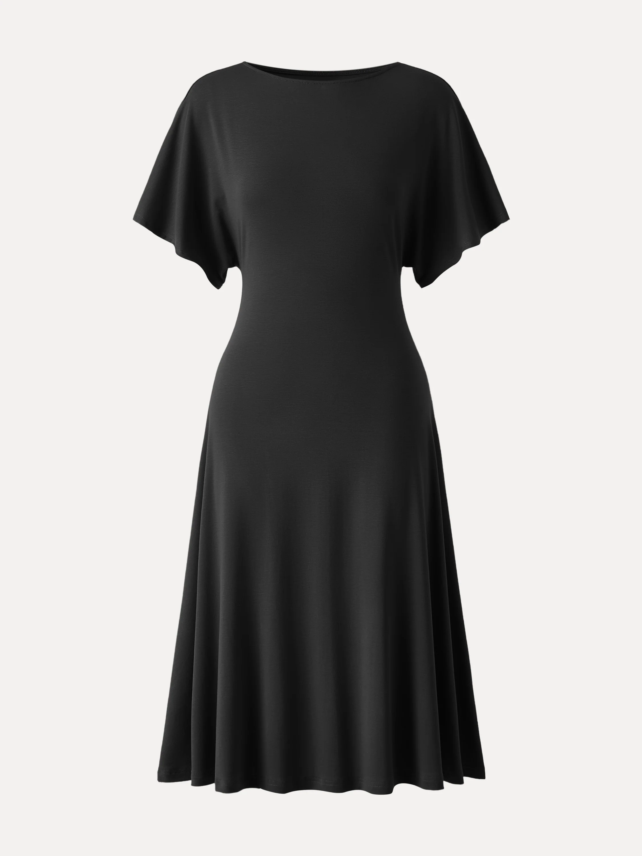 Cooling Flowy Mid-Length Sleeve Summer Midi Dress - Image 12