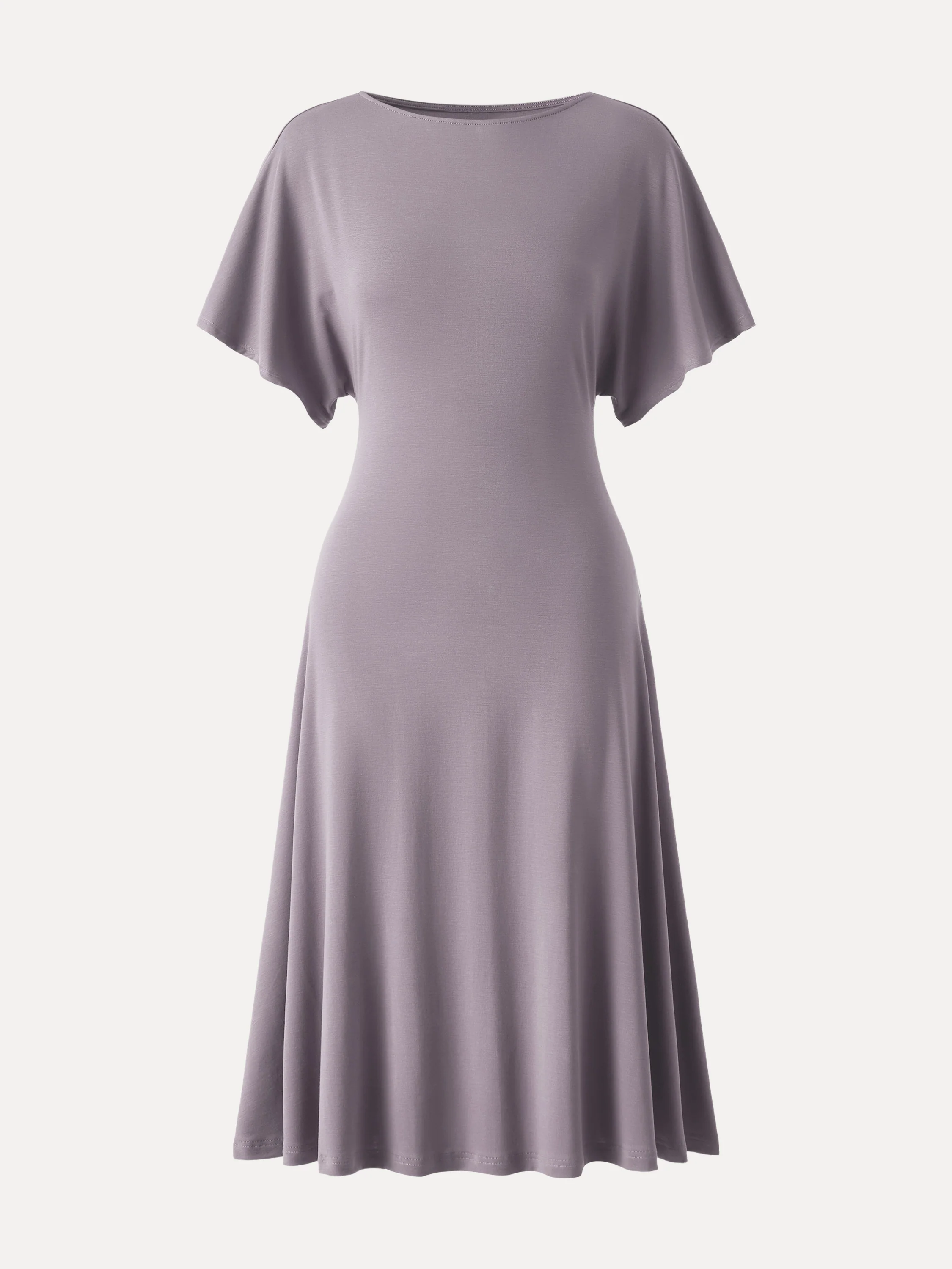 Cooling Flowy Mid-Length Sleeve Summer Midi Dress - Image 9