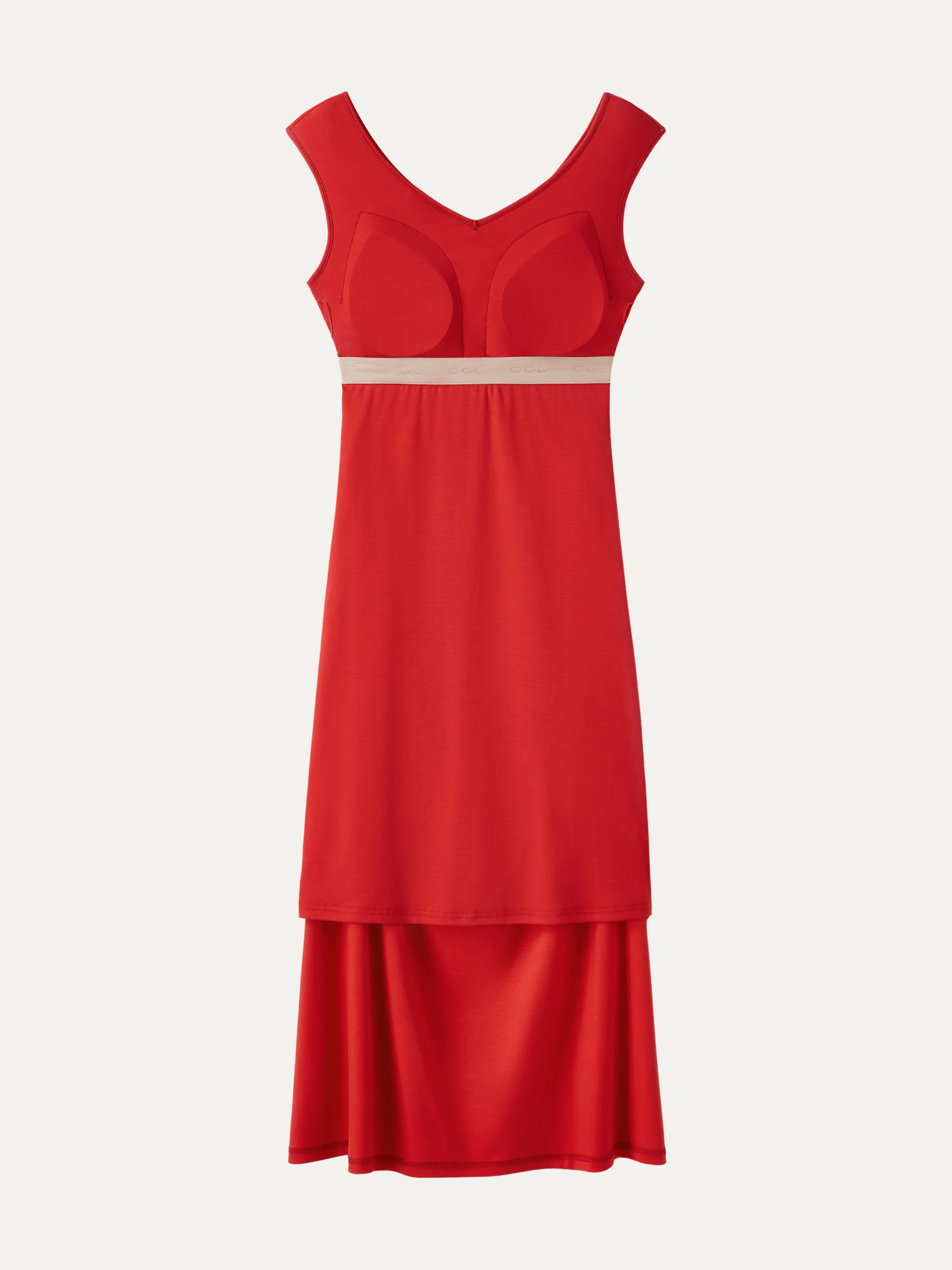 Cooling Lyocell V-Neck Ruched Midi Bra Dress - Image 8