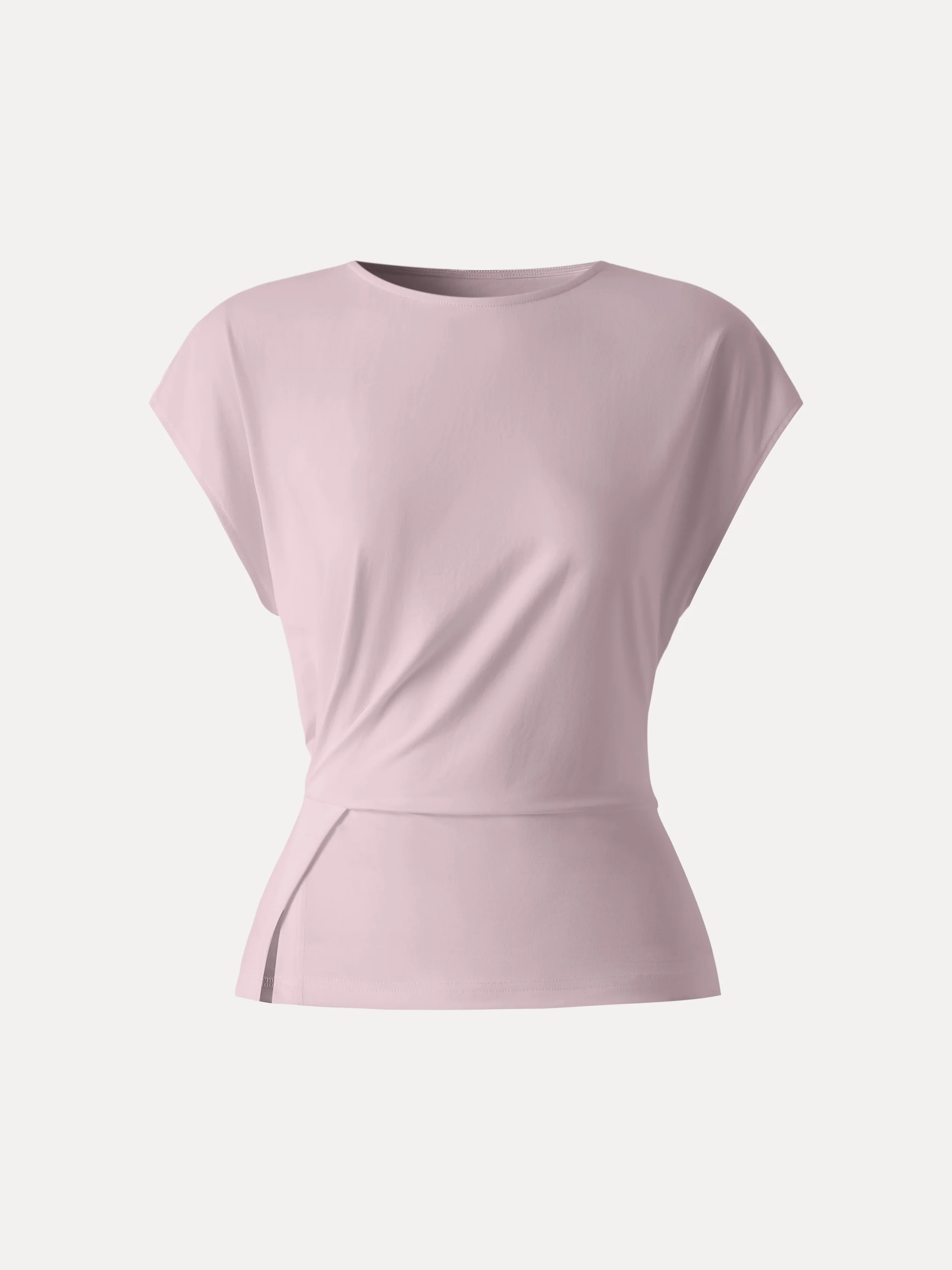 Cooling Ponte Relaxed Round Neck Tucked Top - Image 10