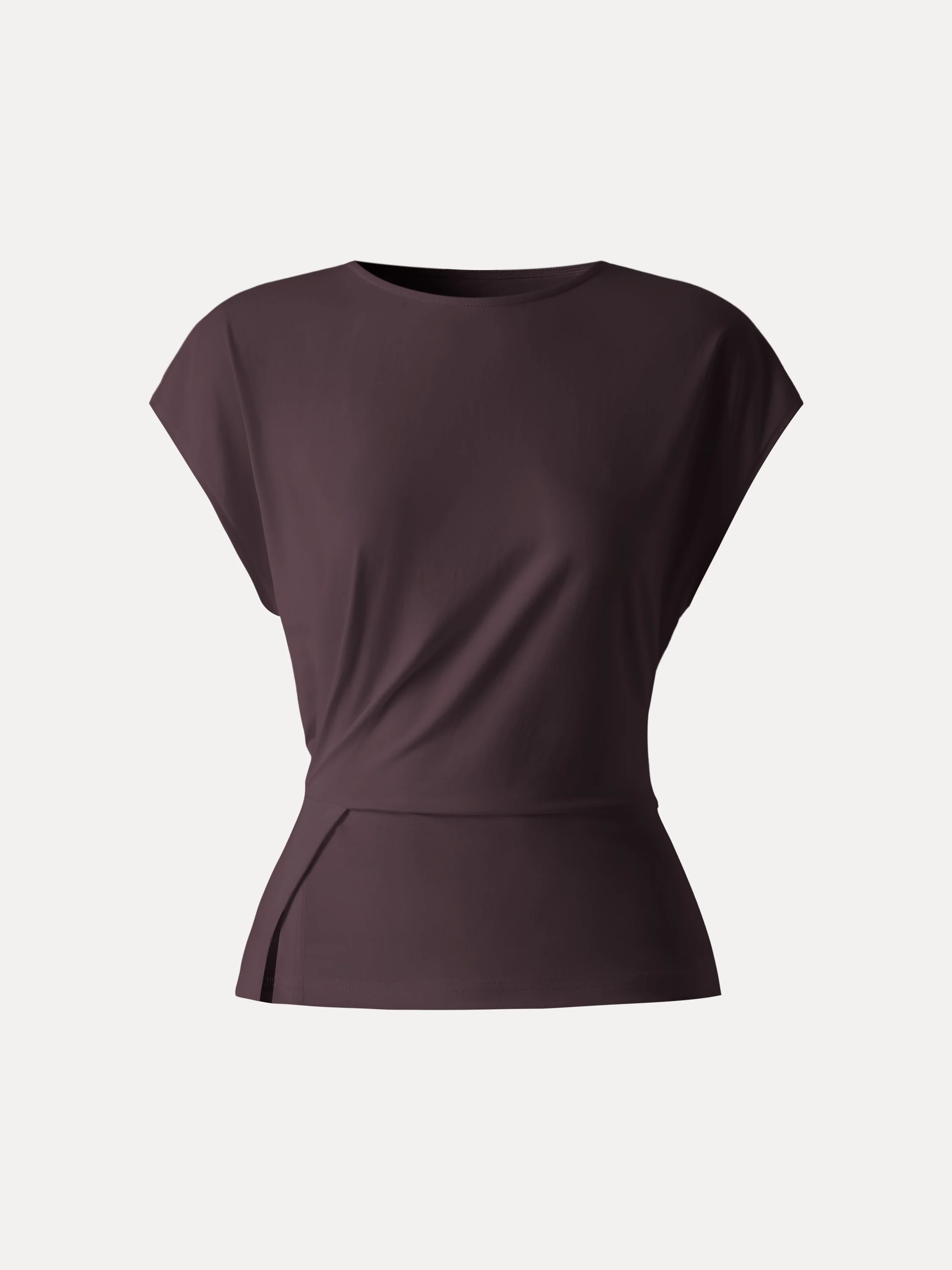Cooling Ponte Relaxed Round Neck Tucked Top - Image 15