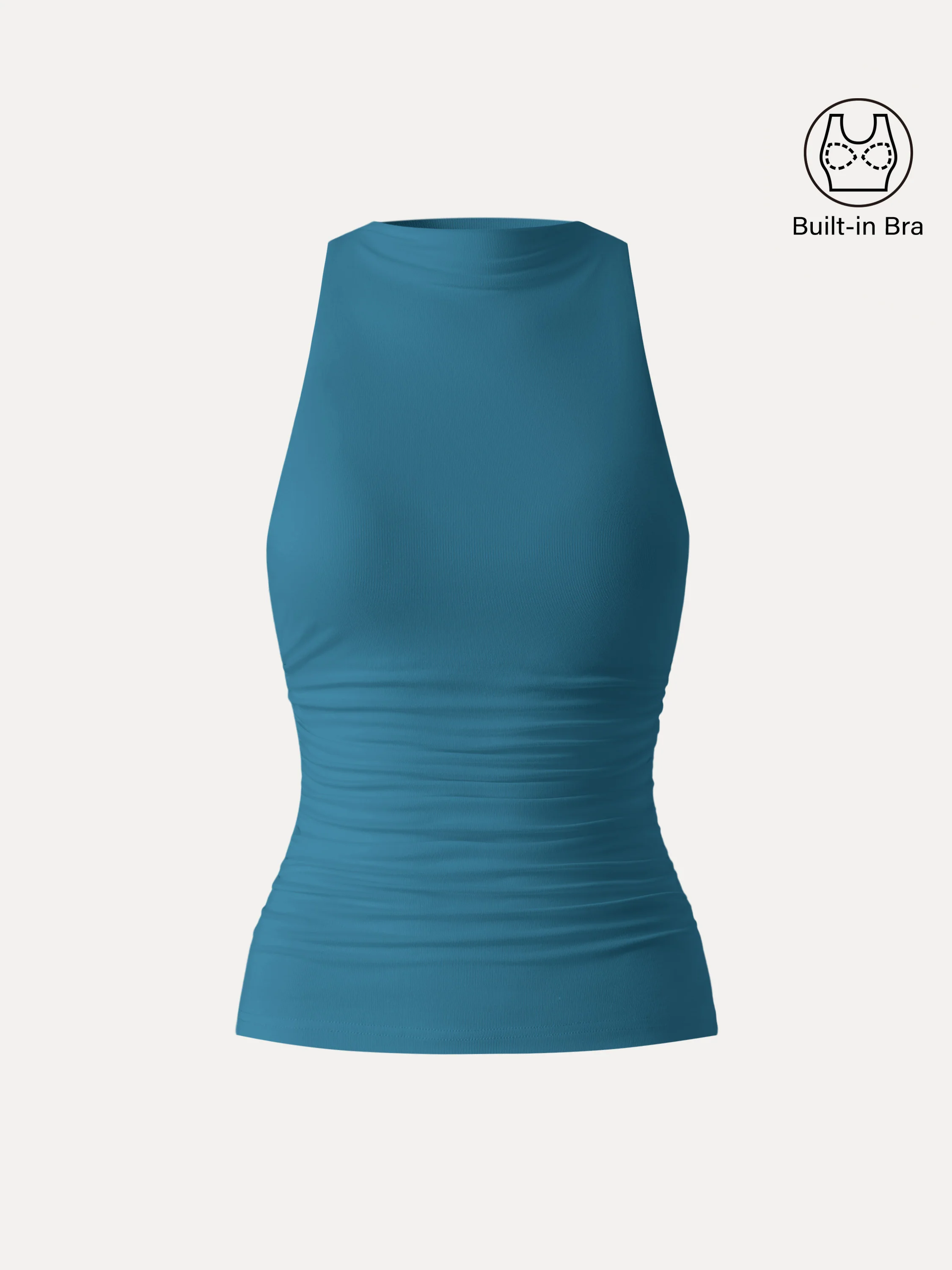 Cooling Ruched Sleeveless Bra Tank - Image 2