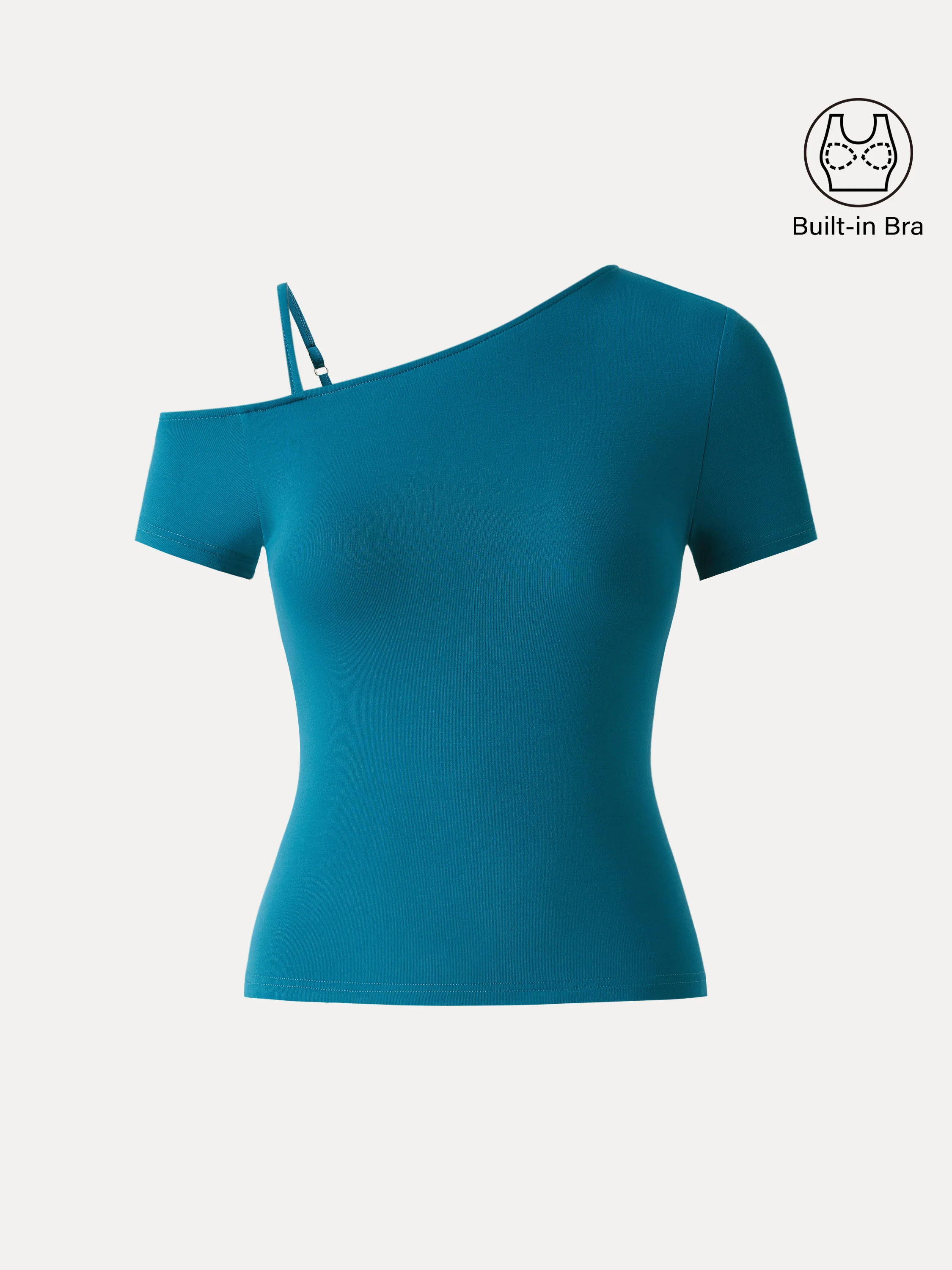 Cooling SkinKiss Asymmetrical Shoulder Bra Top - Image 10
