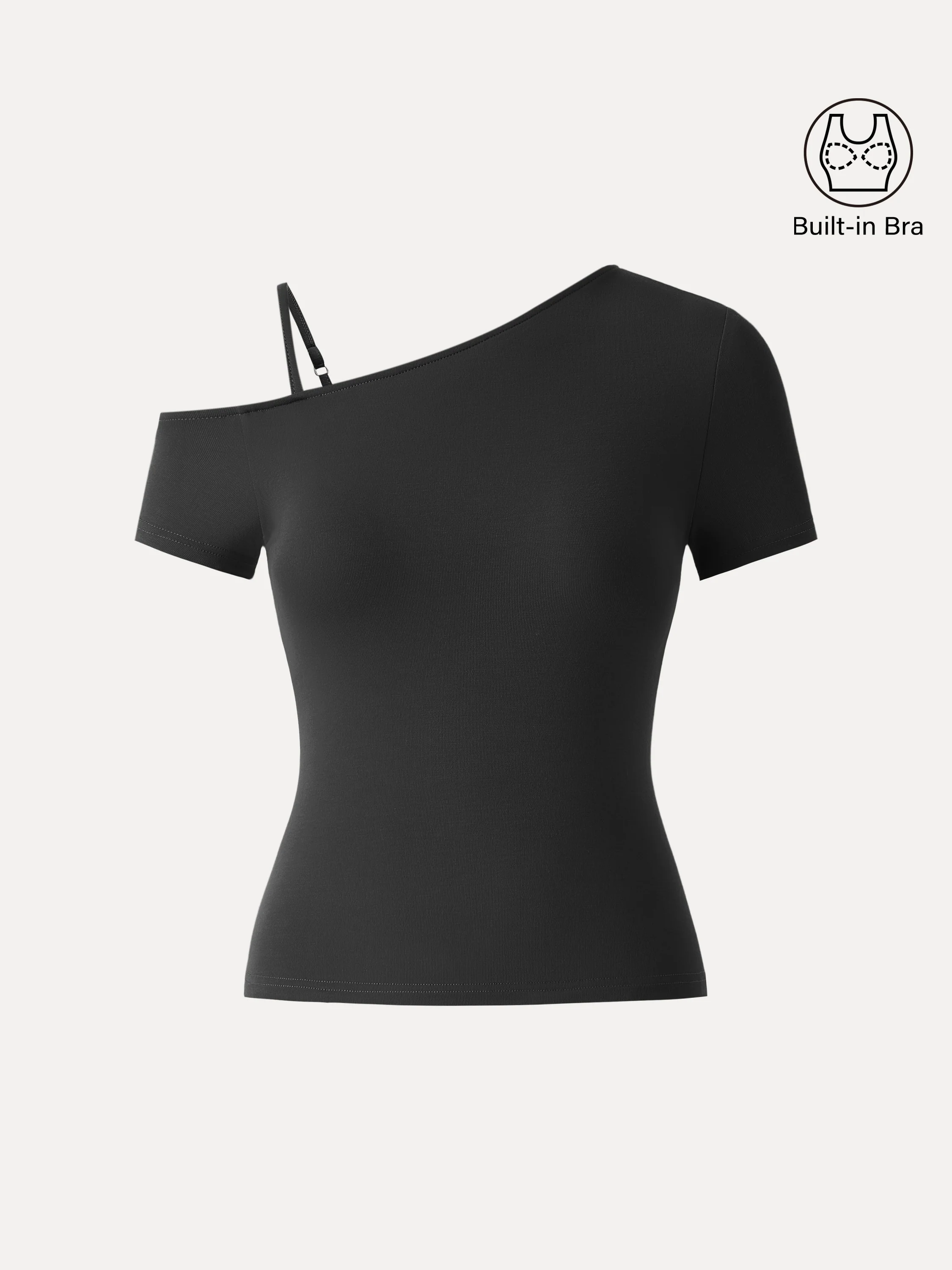 Cooling SkinKiss Asymmetrical Shoulder Bra Top - Image 11