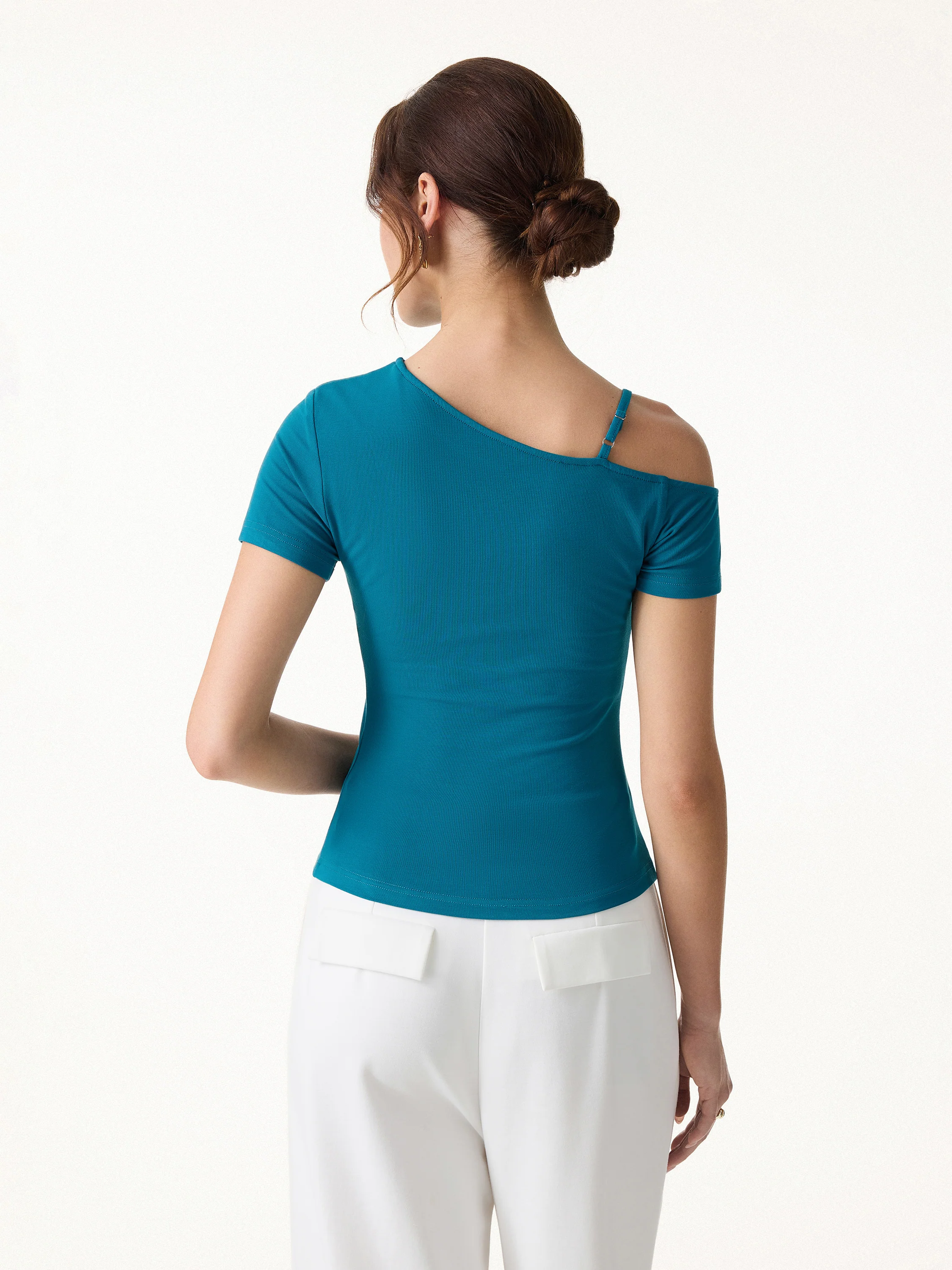Cooling SkinKiss Asymmetrical Shoulder Bra Top - Image 7