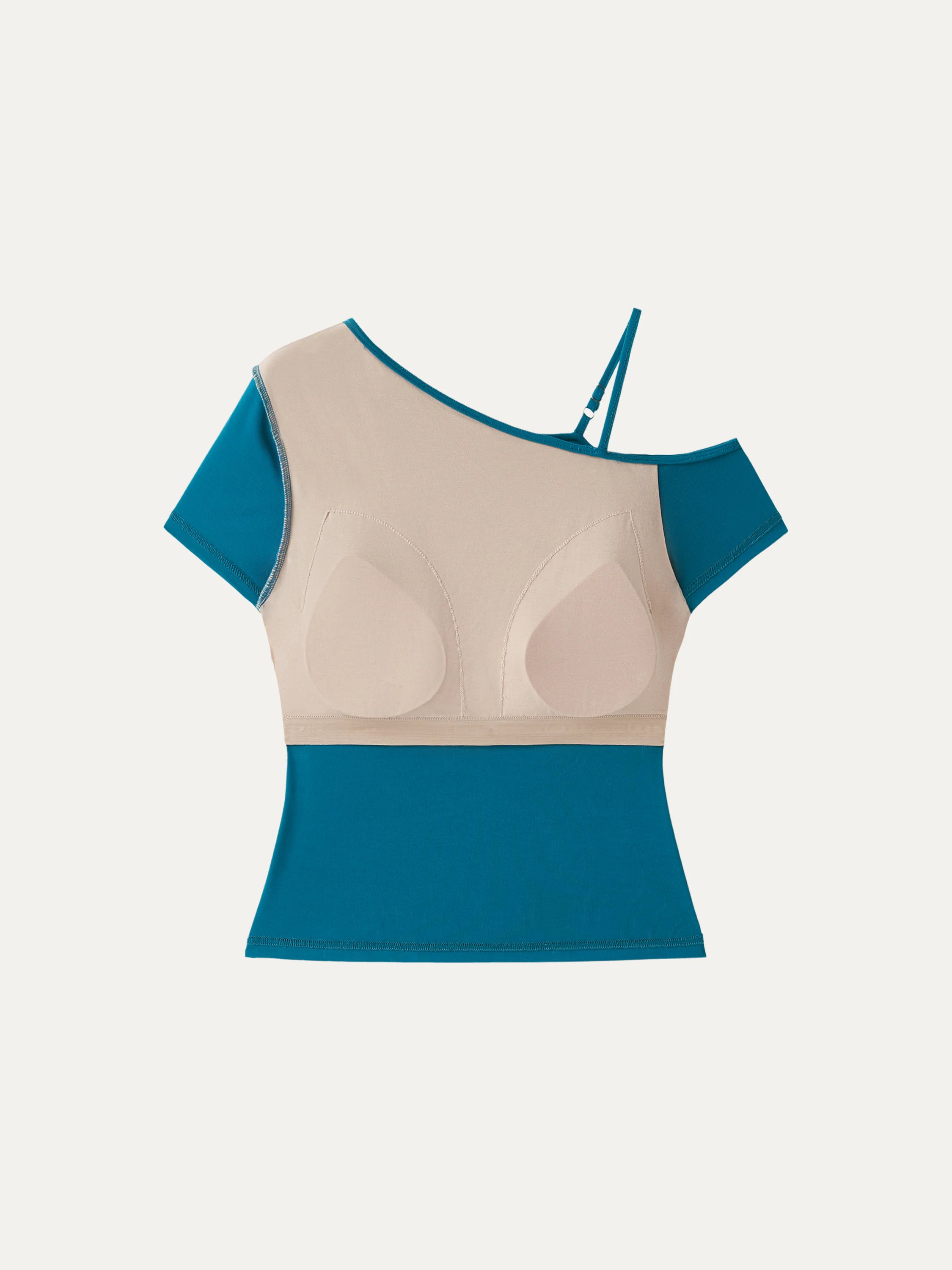 Cooling SkinKiss Asymmetrical Shoulder Bra Top - Image 8