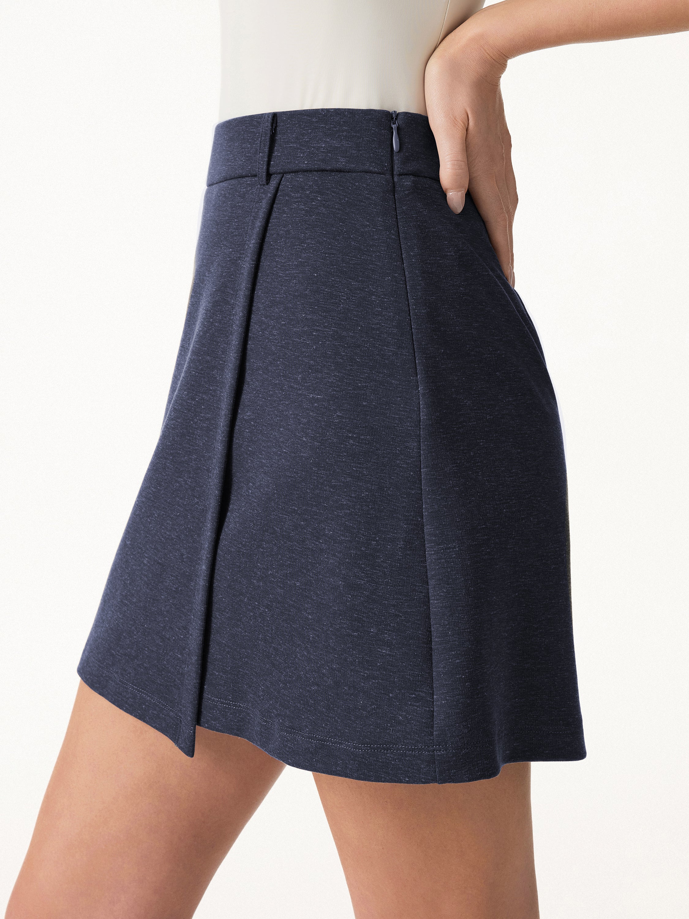 Cotton-Linen Blend Mini Skort - Image 8