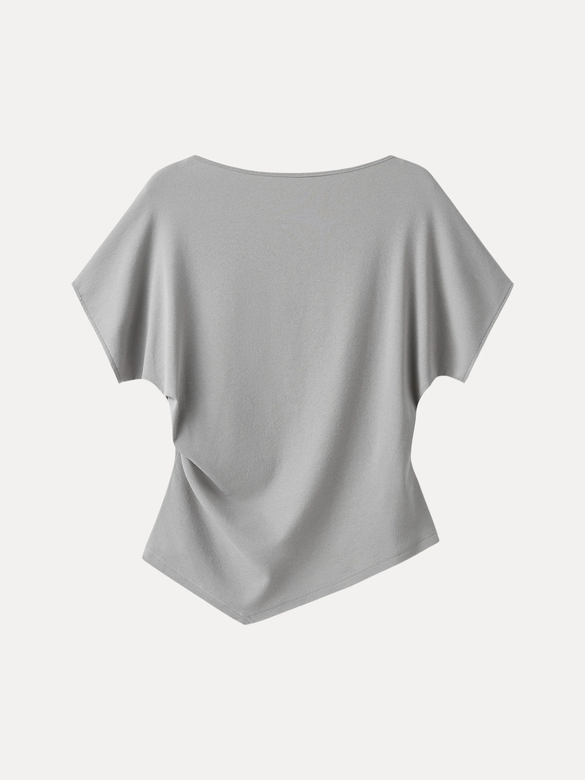 Cotton Lyocell Boatneck Angled Summer Tee - Image 11