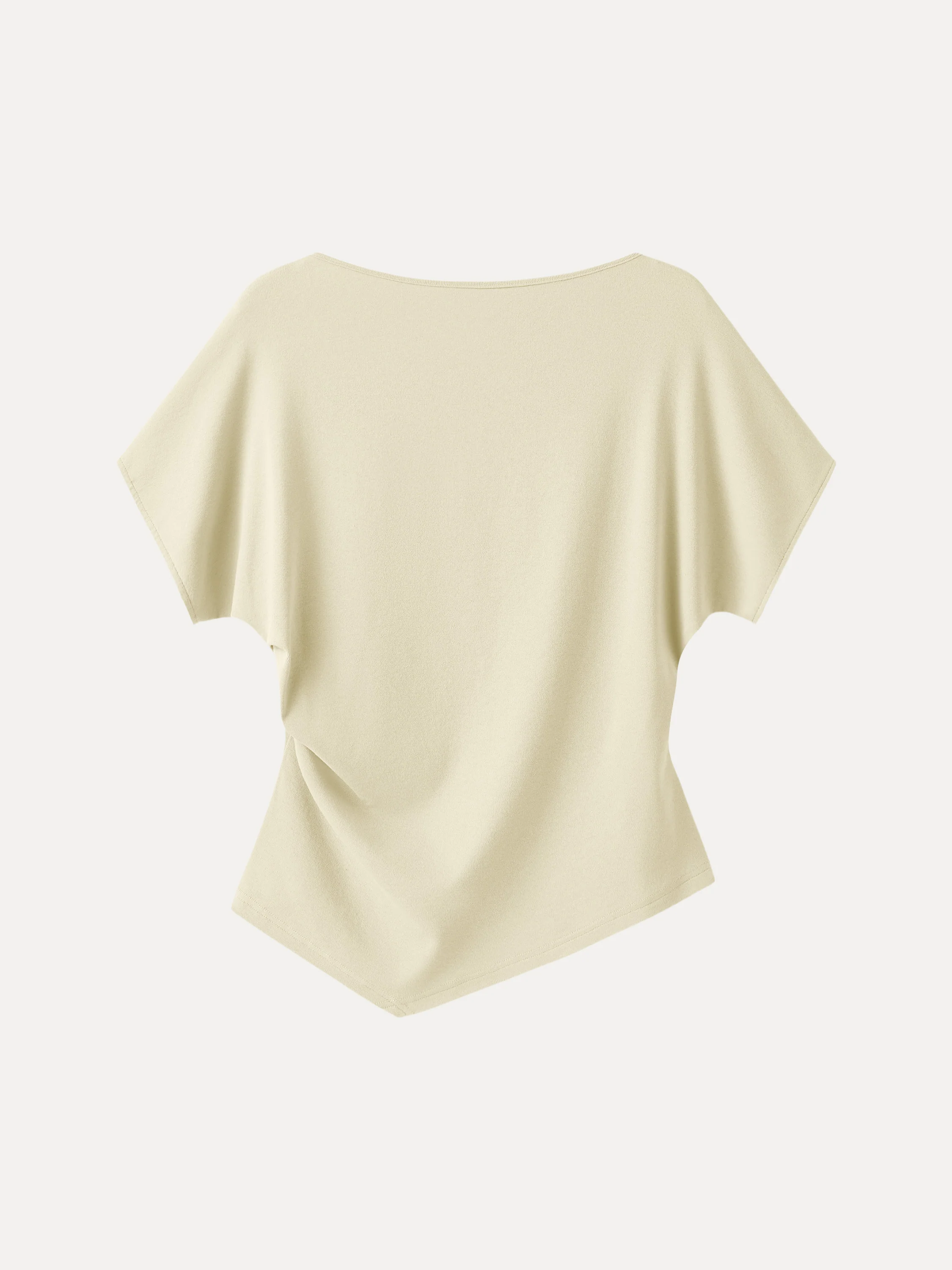 Cotton Lyocell Boatneck Angled Summer Tee - Image 14