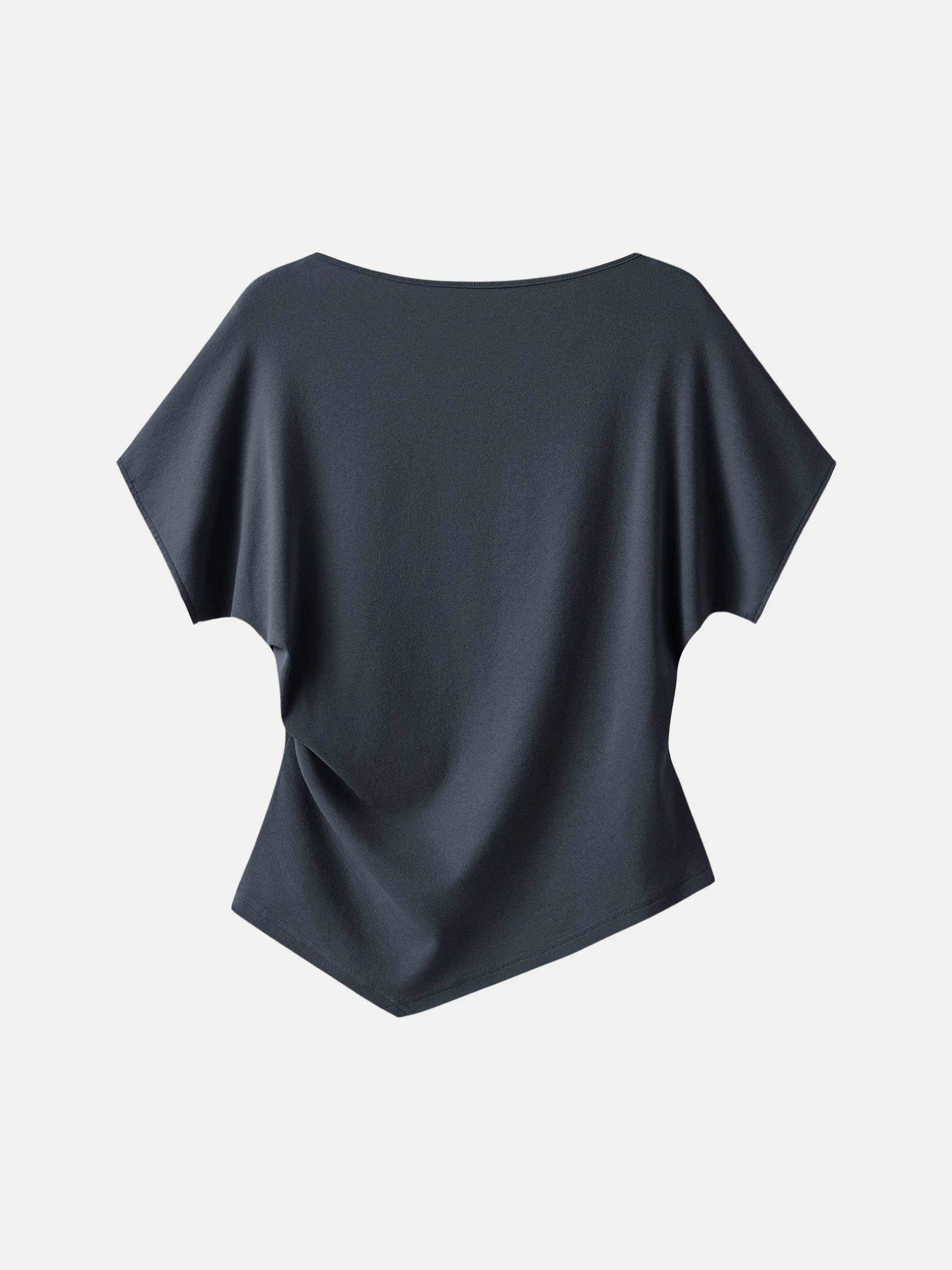 Cotton Lyocell Boatneck Angled Summer Tee - Image 19