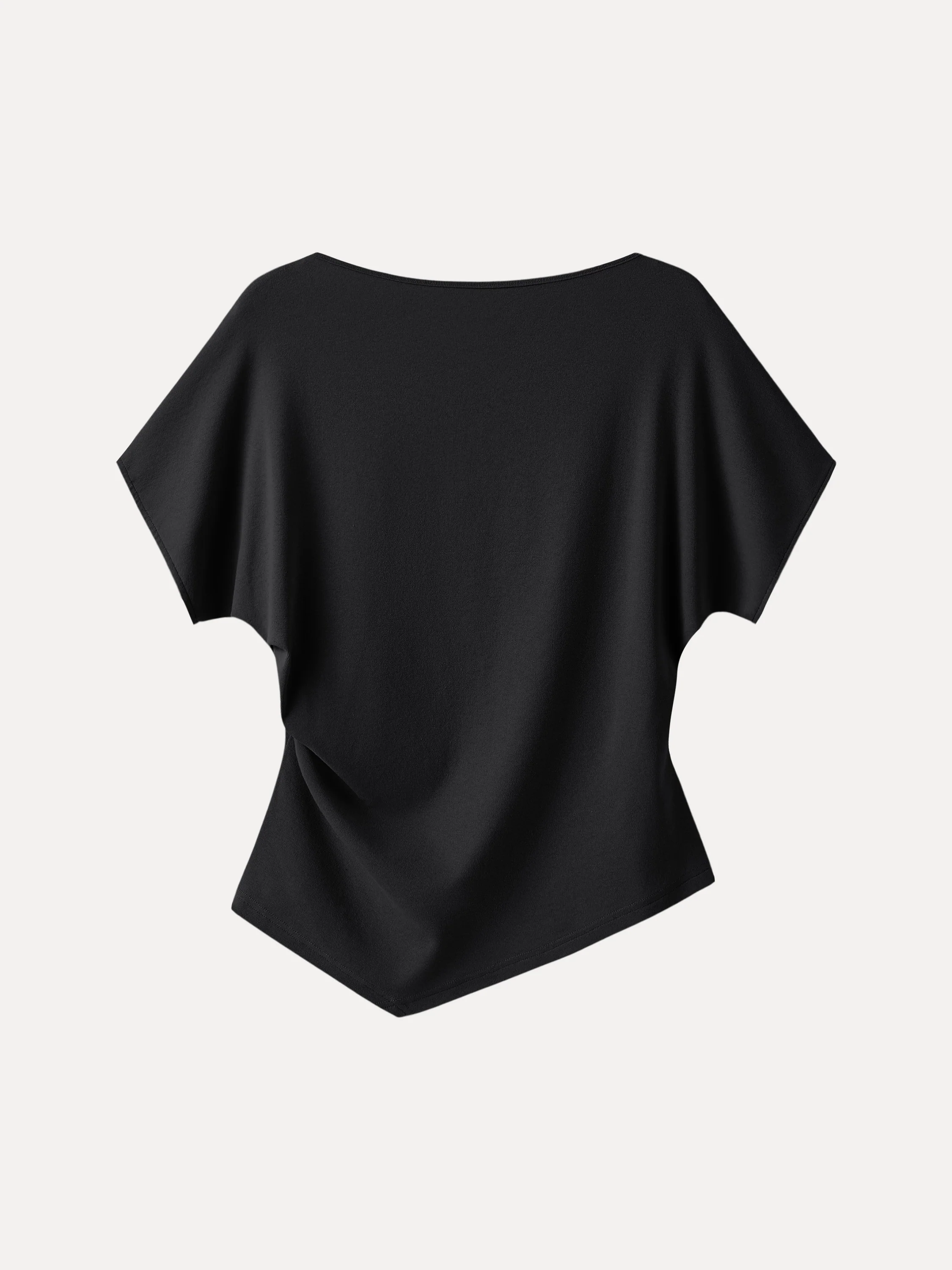 Cotton Lyocell Boatneck Angled Summer Tee - Image 20