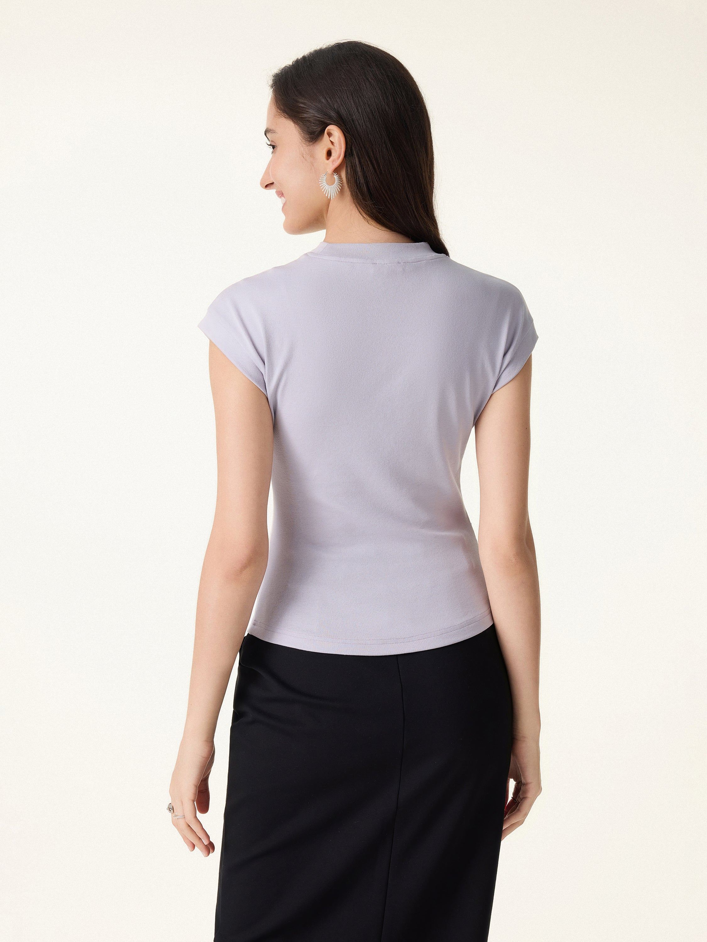 Cotton Lyocell Elevated Crew Neck Everyday Tee - Image 6