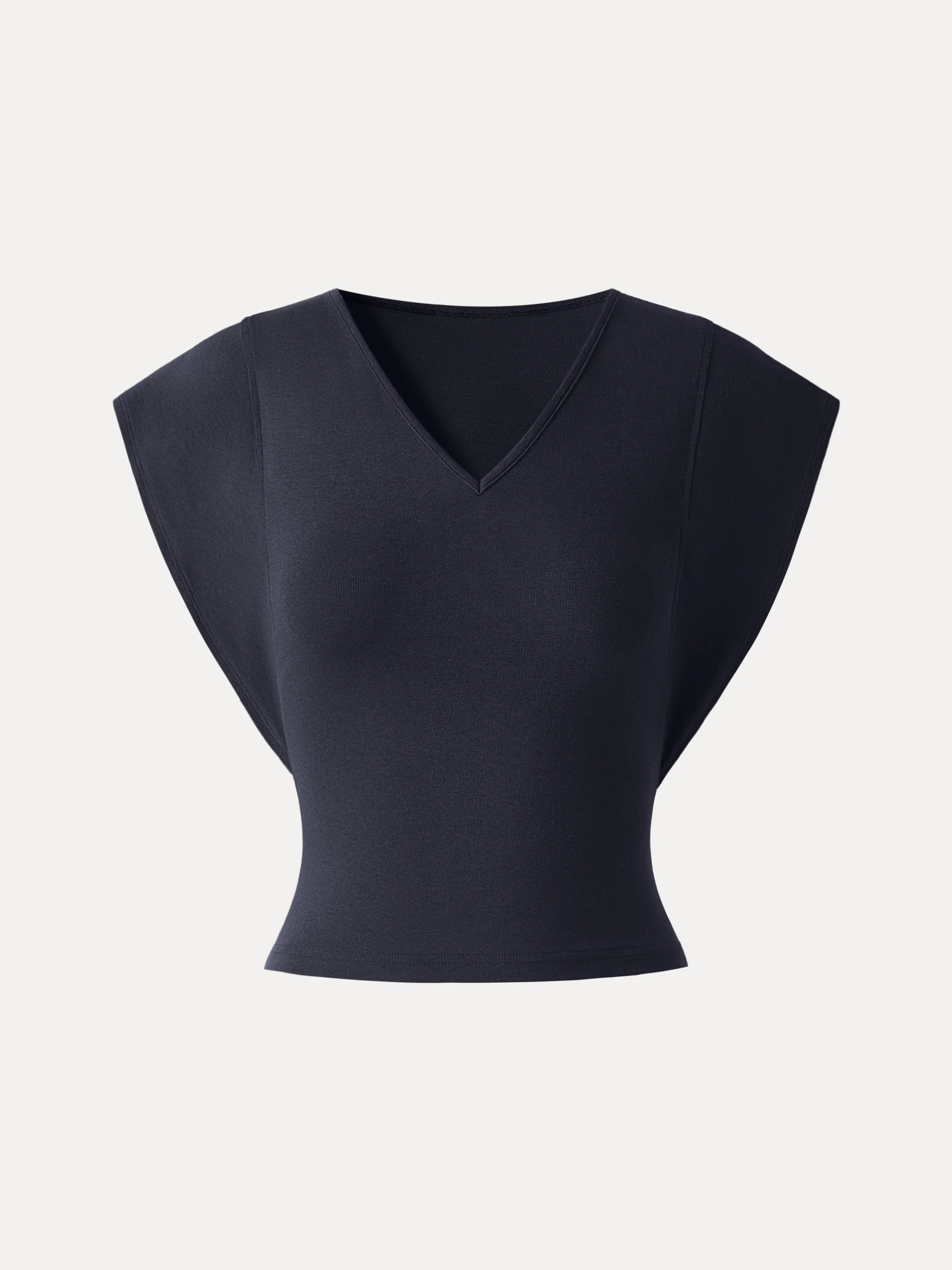 Cotton Lyocell V-Neck Summer Tee - Image 12