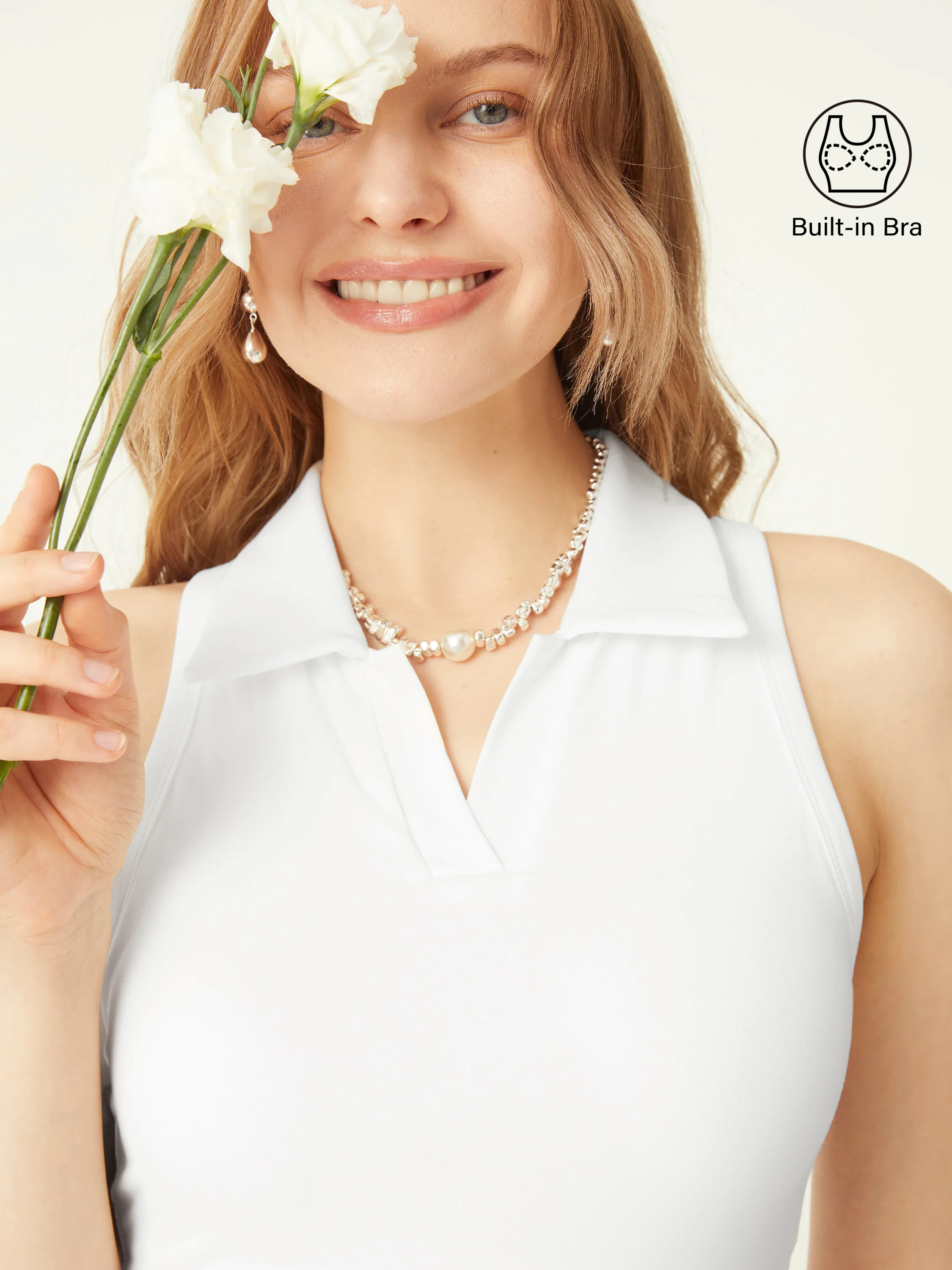 Cotton Polo Bra Tank - Image 3