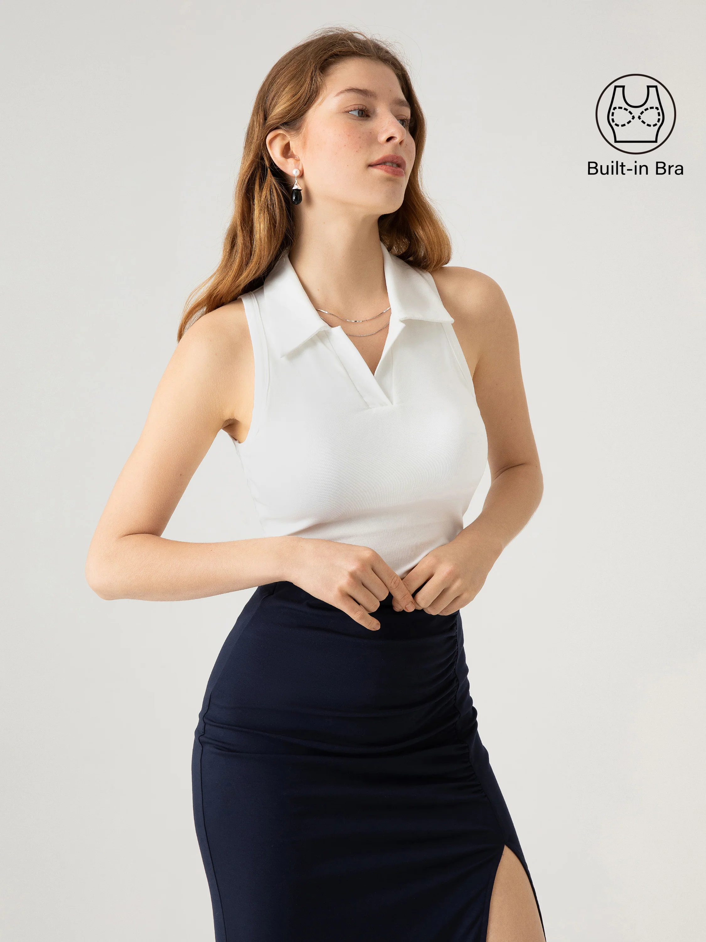 Cotton Polo Bra Tank - Image 5