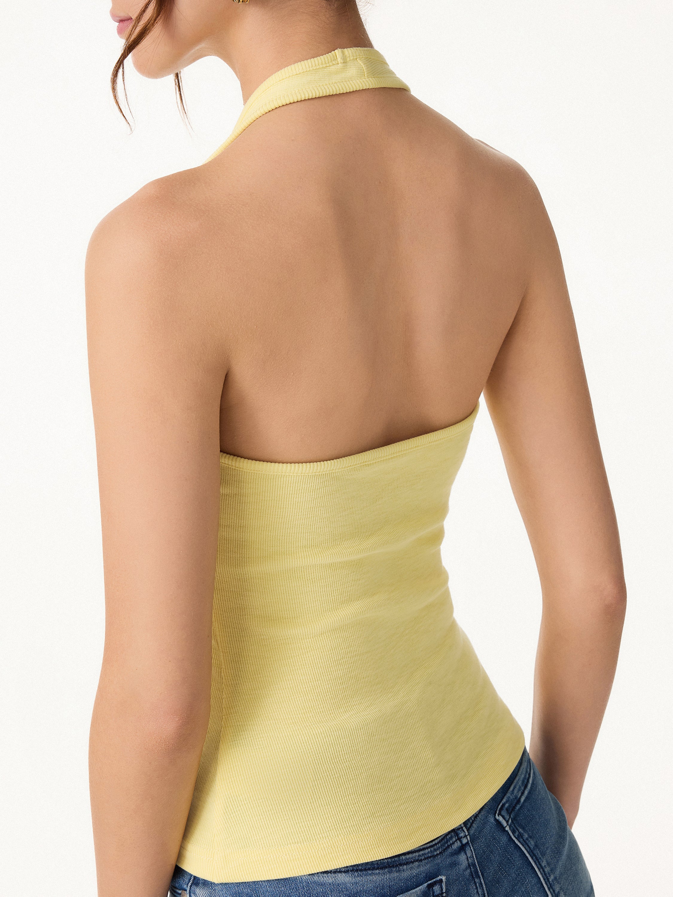 Cotton Square Halter Neck Bra Tank - Image 2