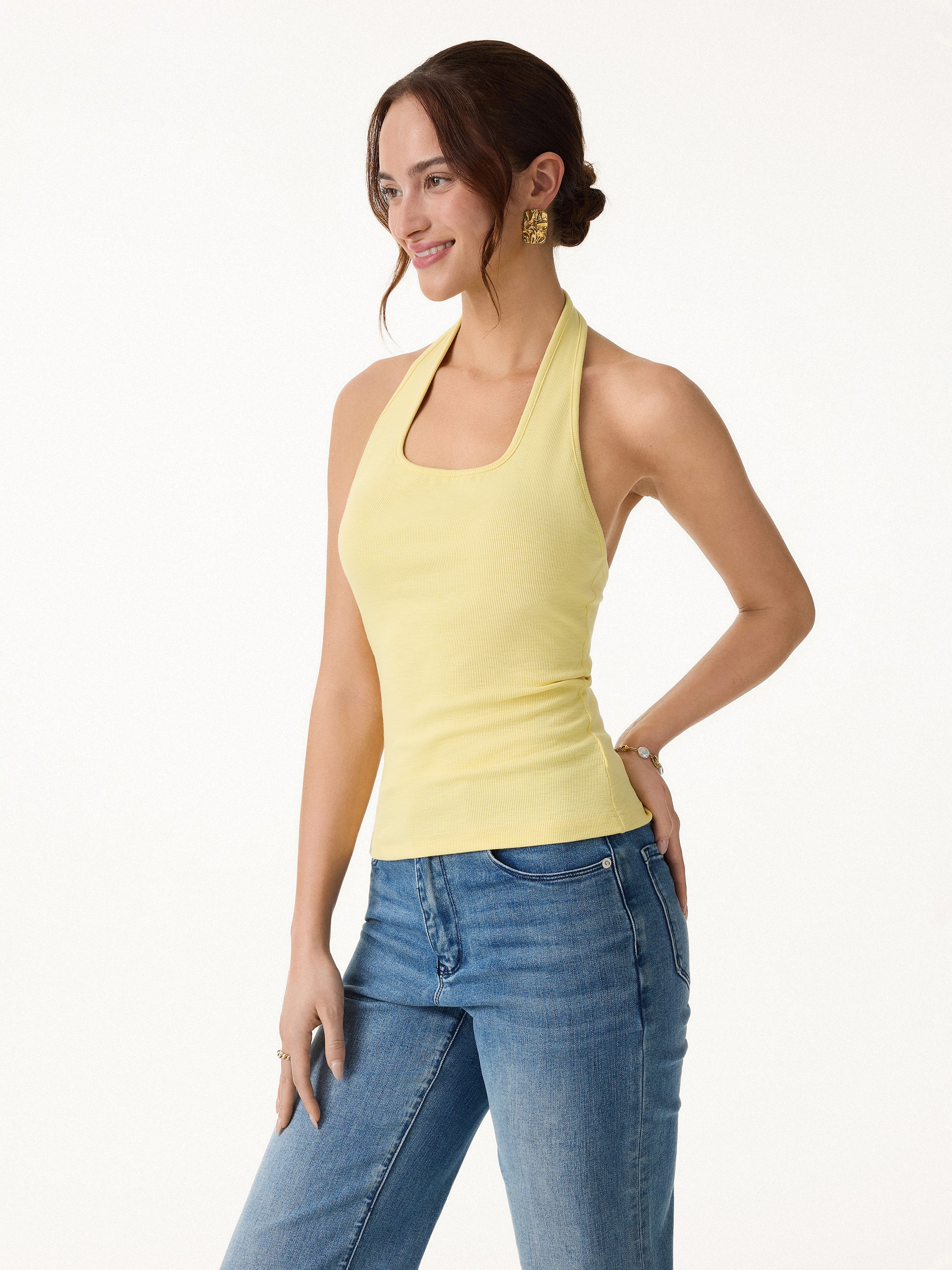 Cotton Square Halter Neck Bra Tank - Image 7