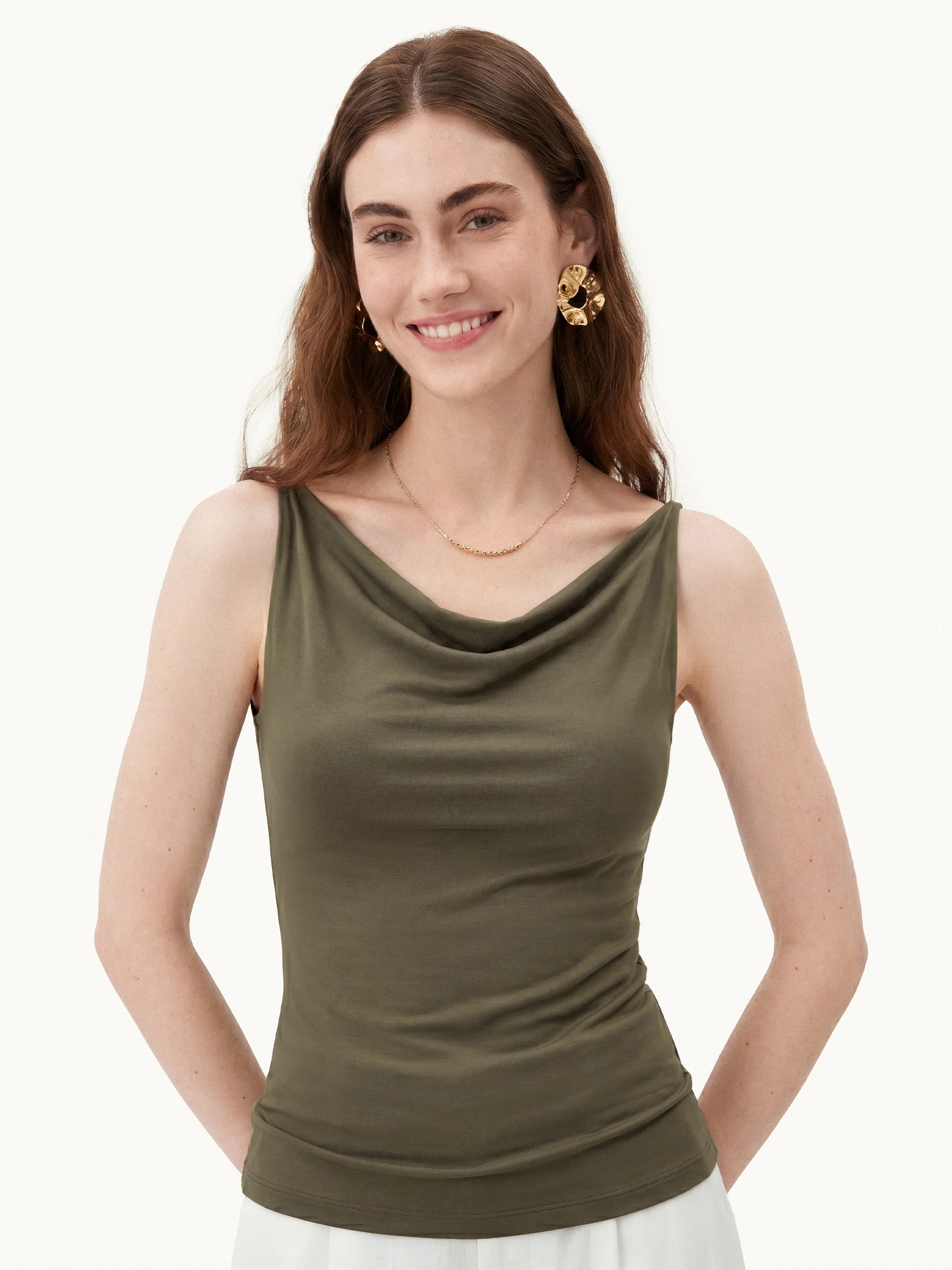 Cowl Neck Bra Tank - Image 16