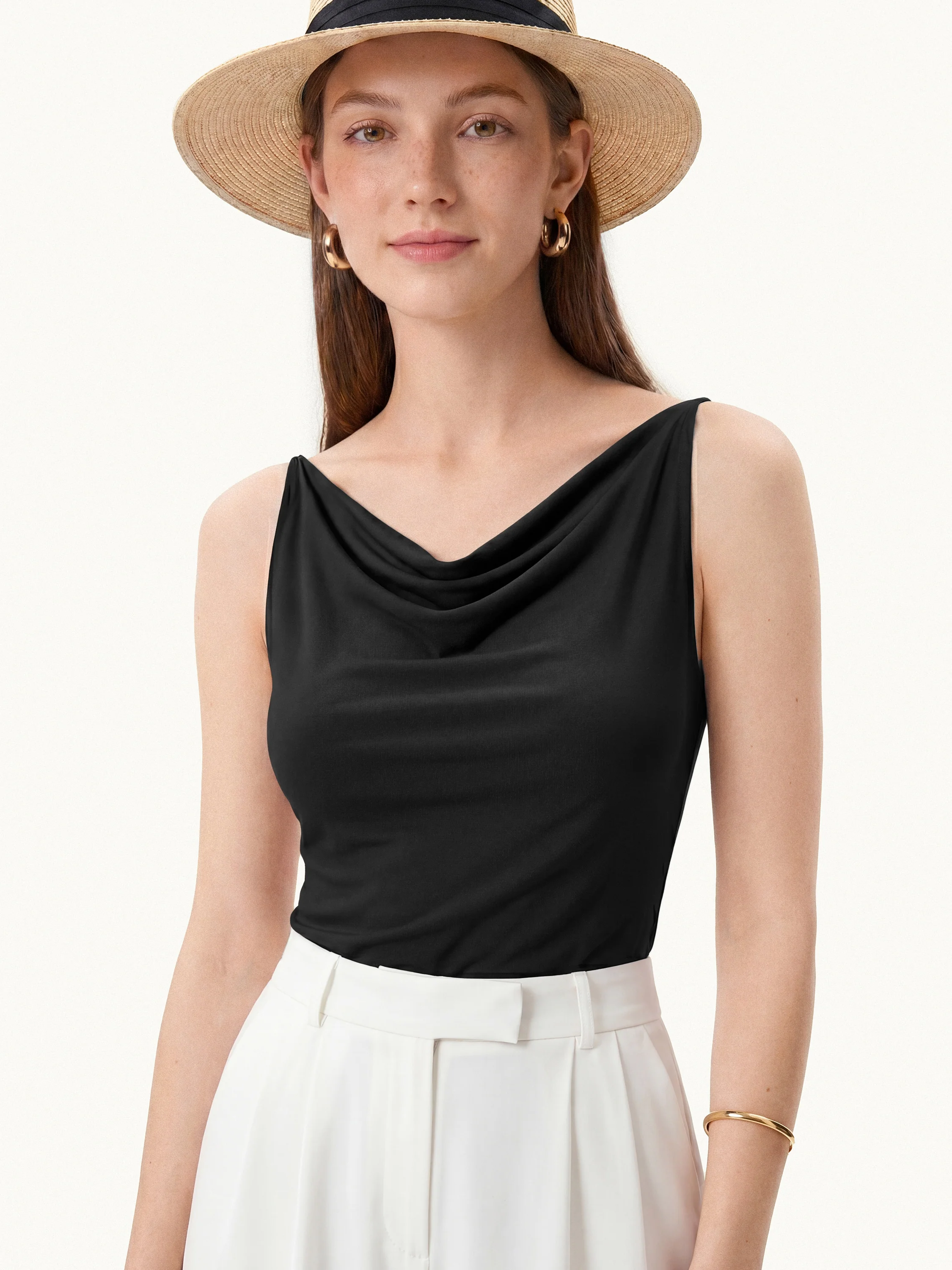Cowl Neck Bra Tank - Image 19