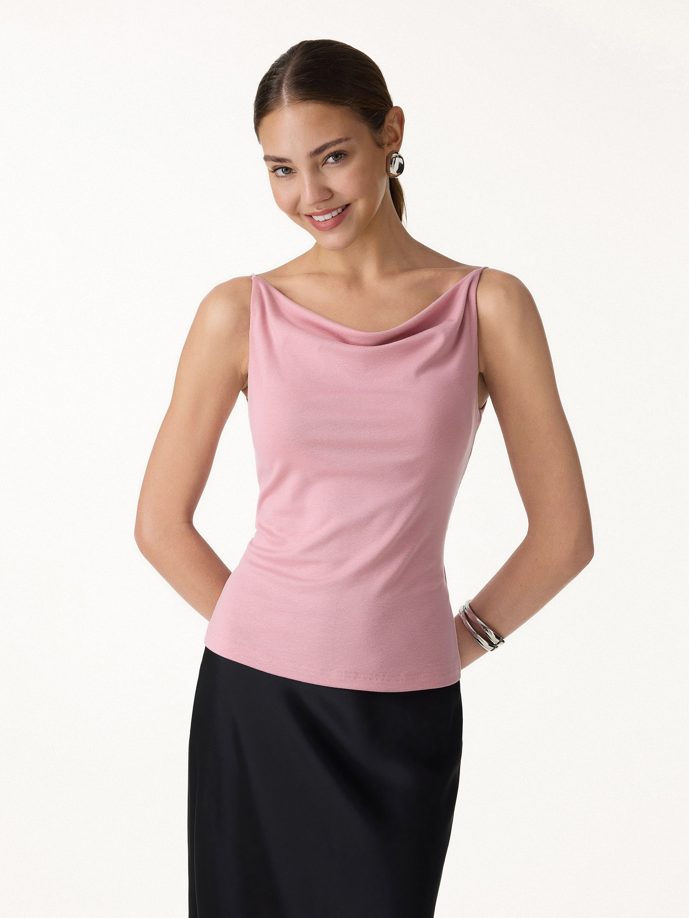 Cowl Neck Bra Tank - Image 4