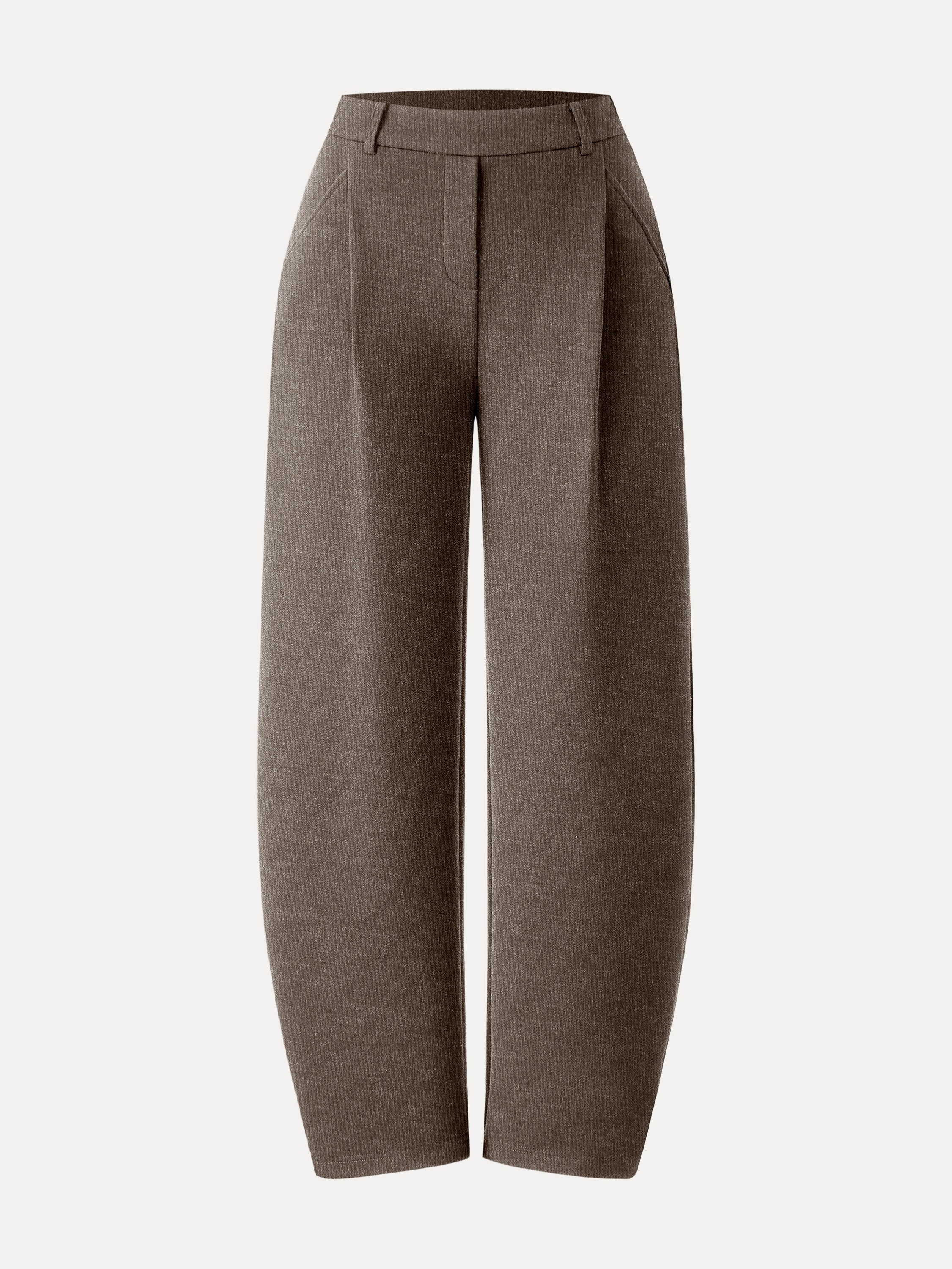 Cozy Knit Mid Rise Barrel Leg Pull-on Pants - Image 12