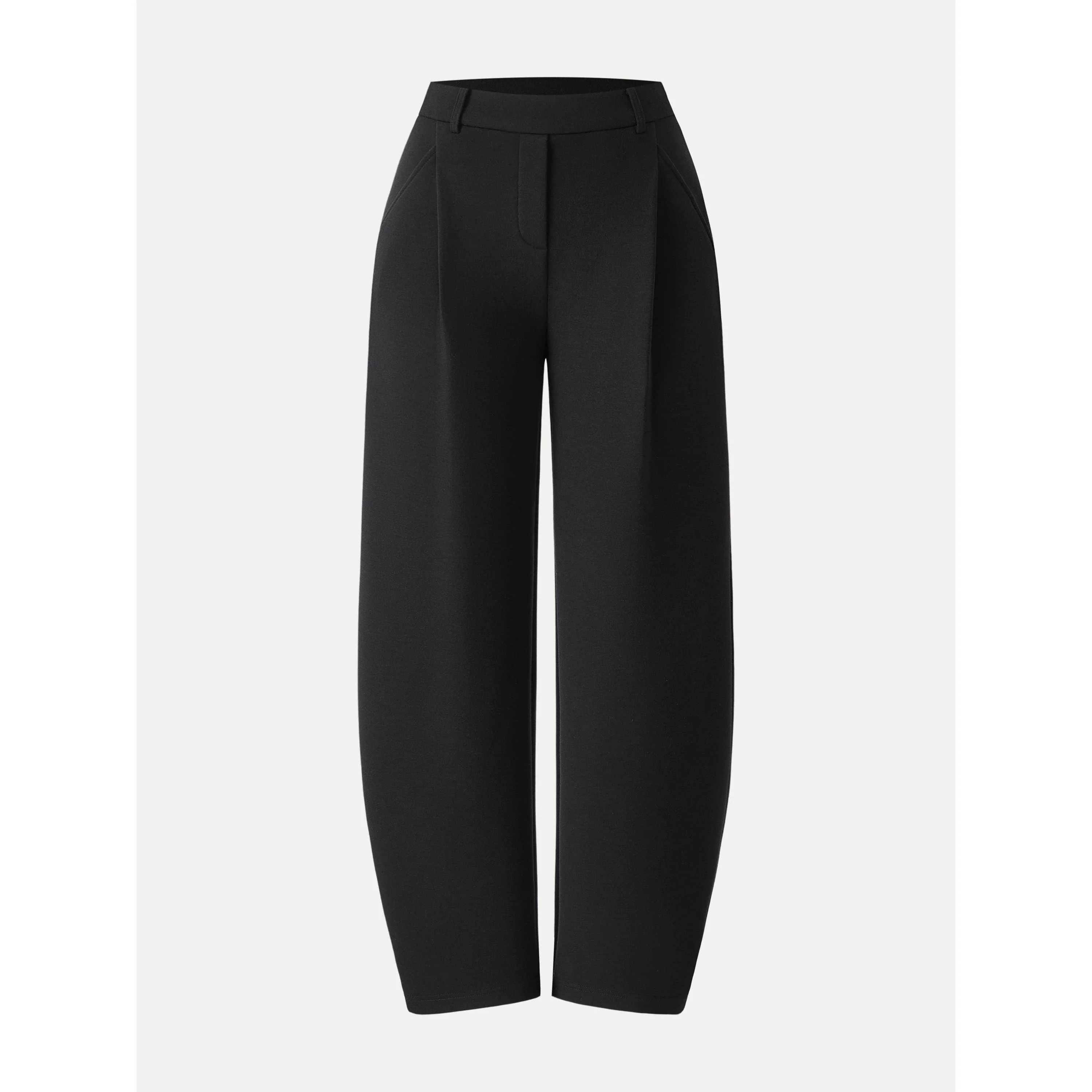 Cozy Knit Mid Rise Barrel Leg Pull-on Pants - Image 13