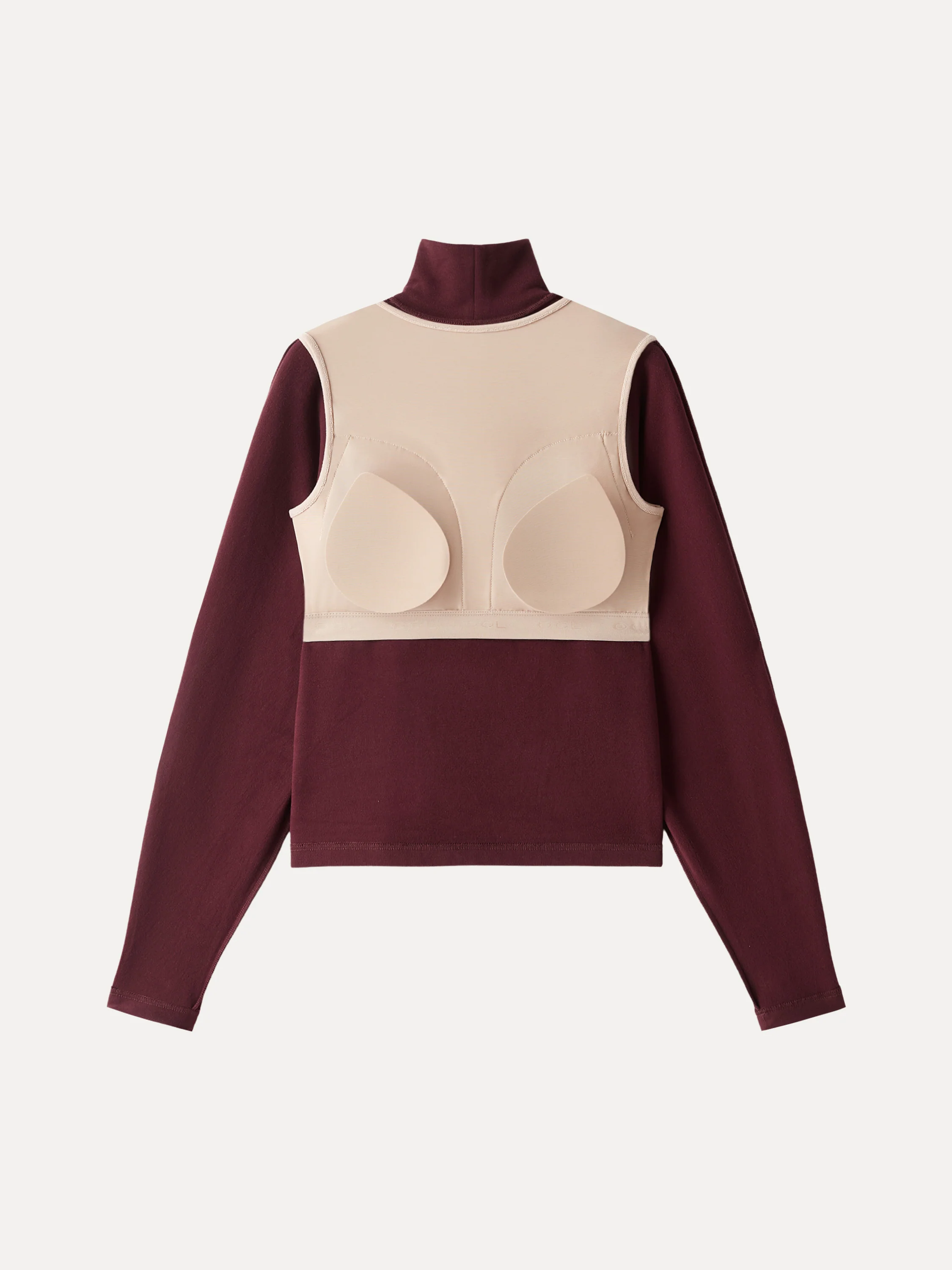 Cozy Warm Turtleneck Batwing Sleeve Bra Top - Image 9