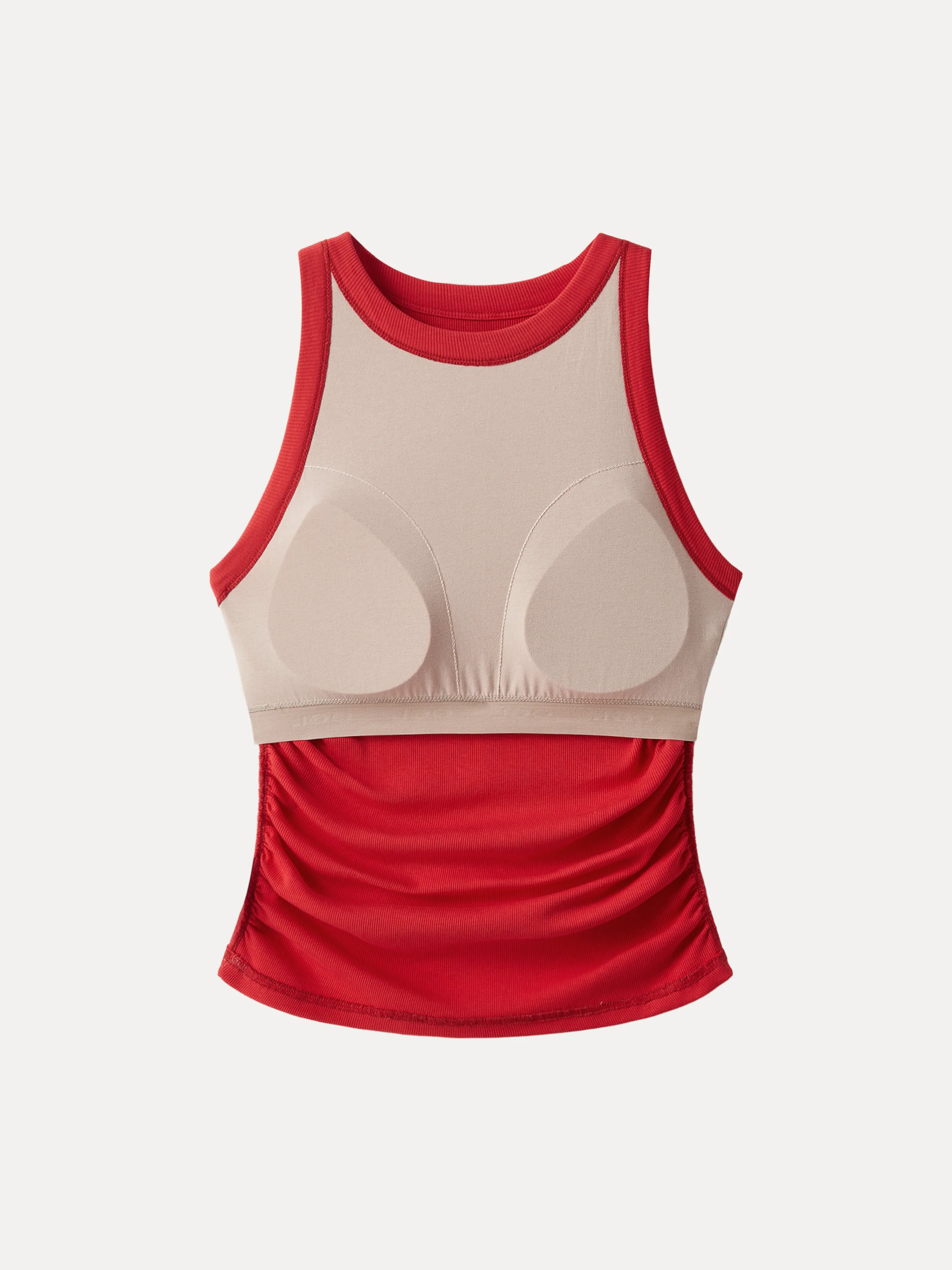 Crewneck Side Ruched Bra Tank - Image 9