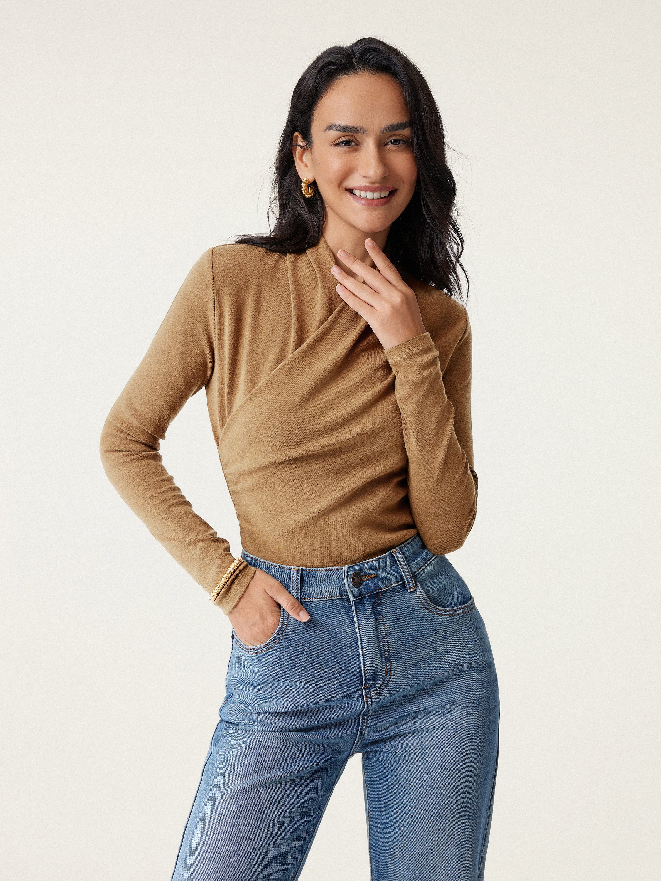 Surplice Long Sleeve Top - Image 5