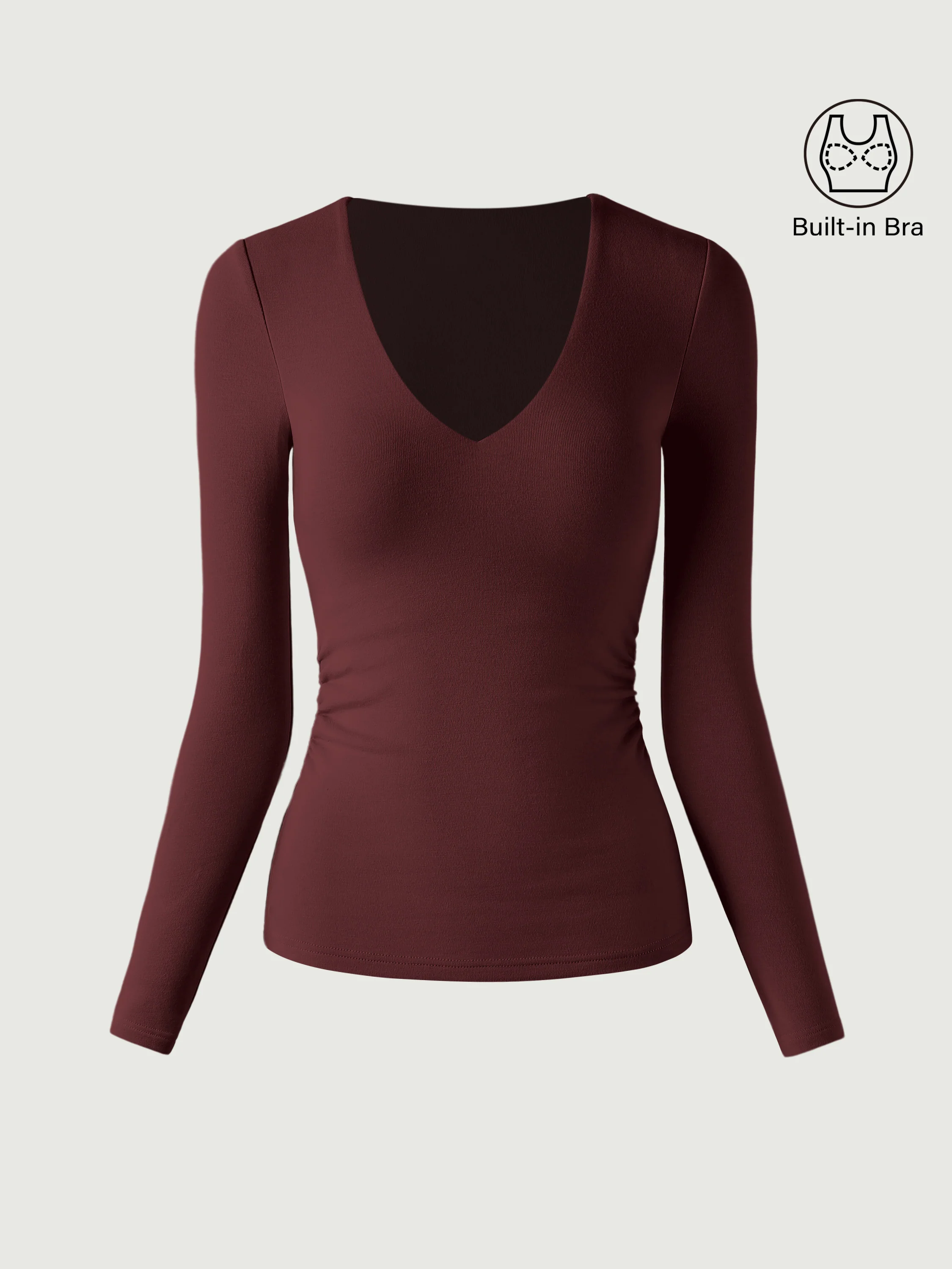 V-Neck Ruched Sides Bra Top - Image 13