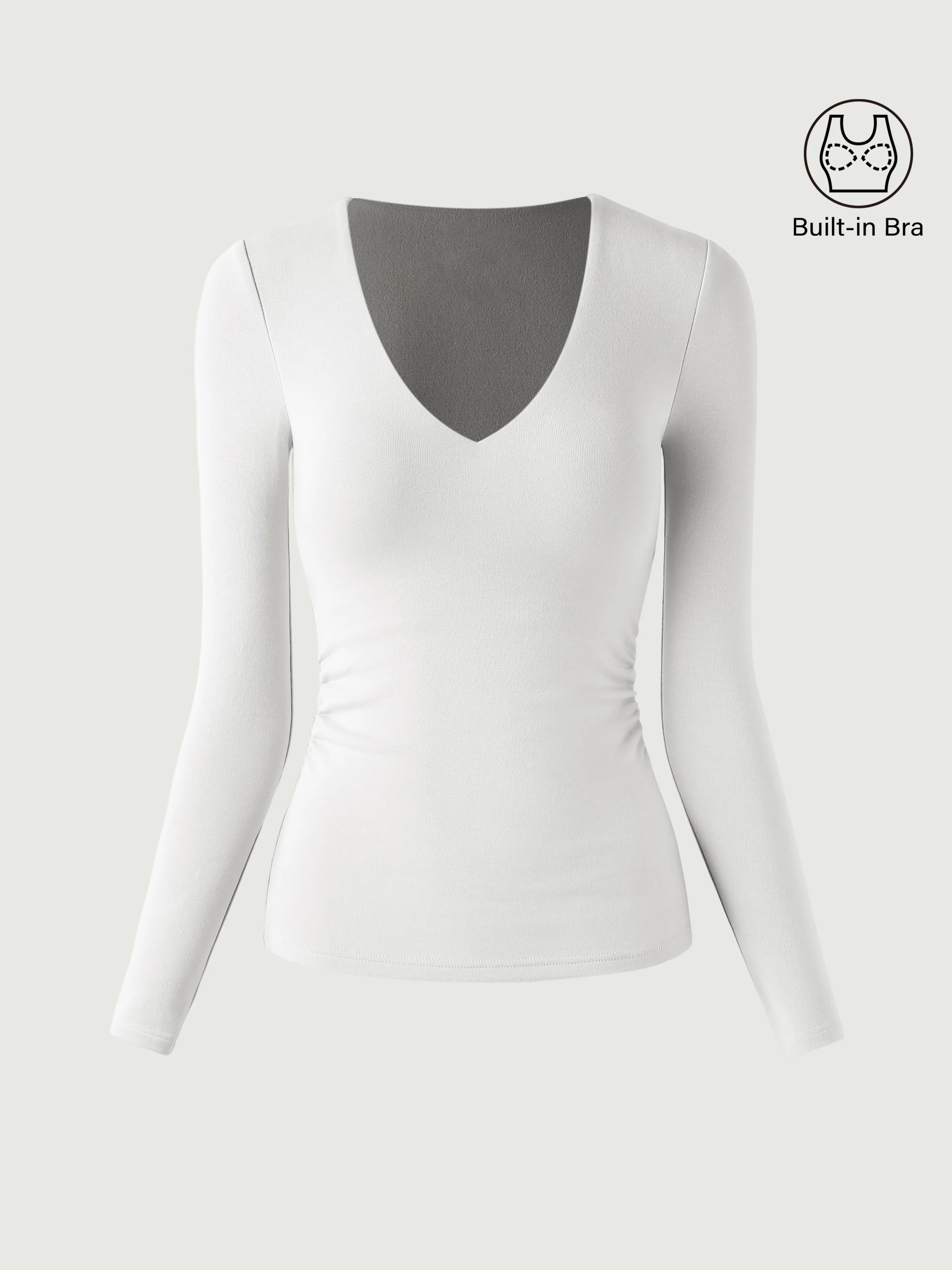 V-Neck Ruched Sides Bra Top - Image 14