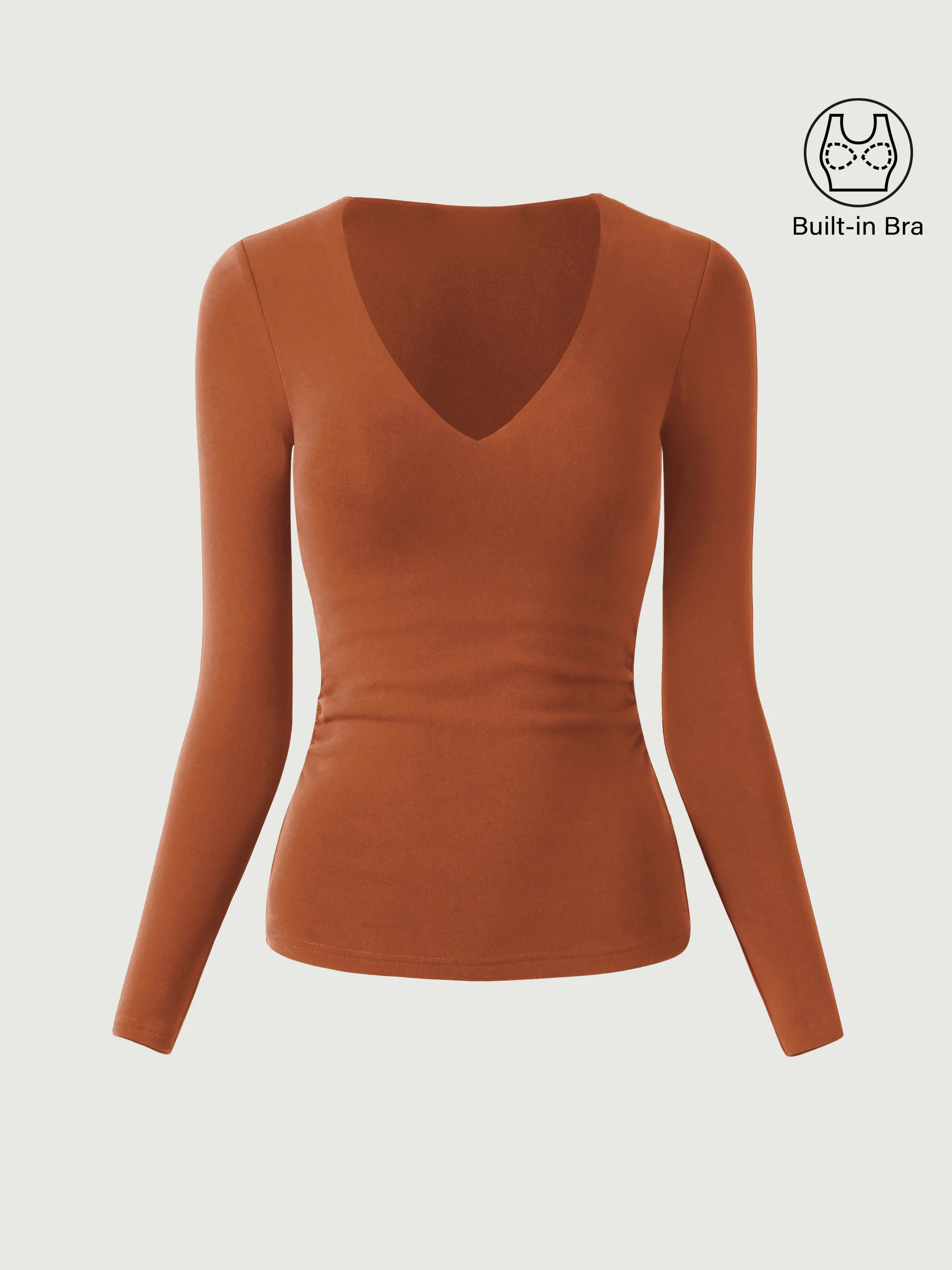 V-Neck Ruched Sides Bra Top - Image 15
