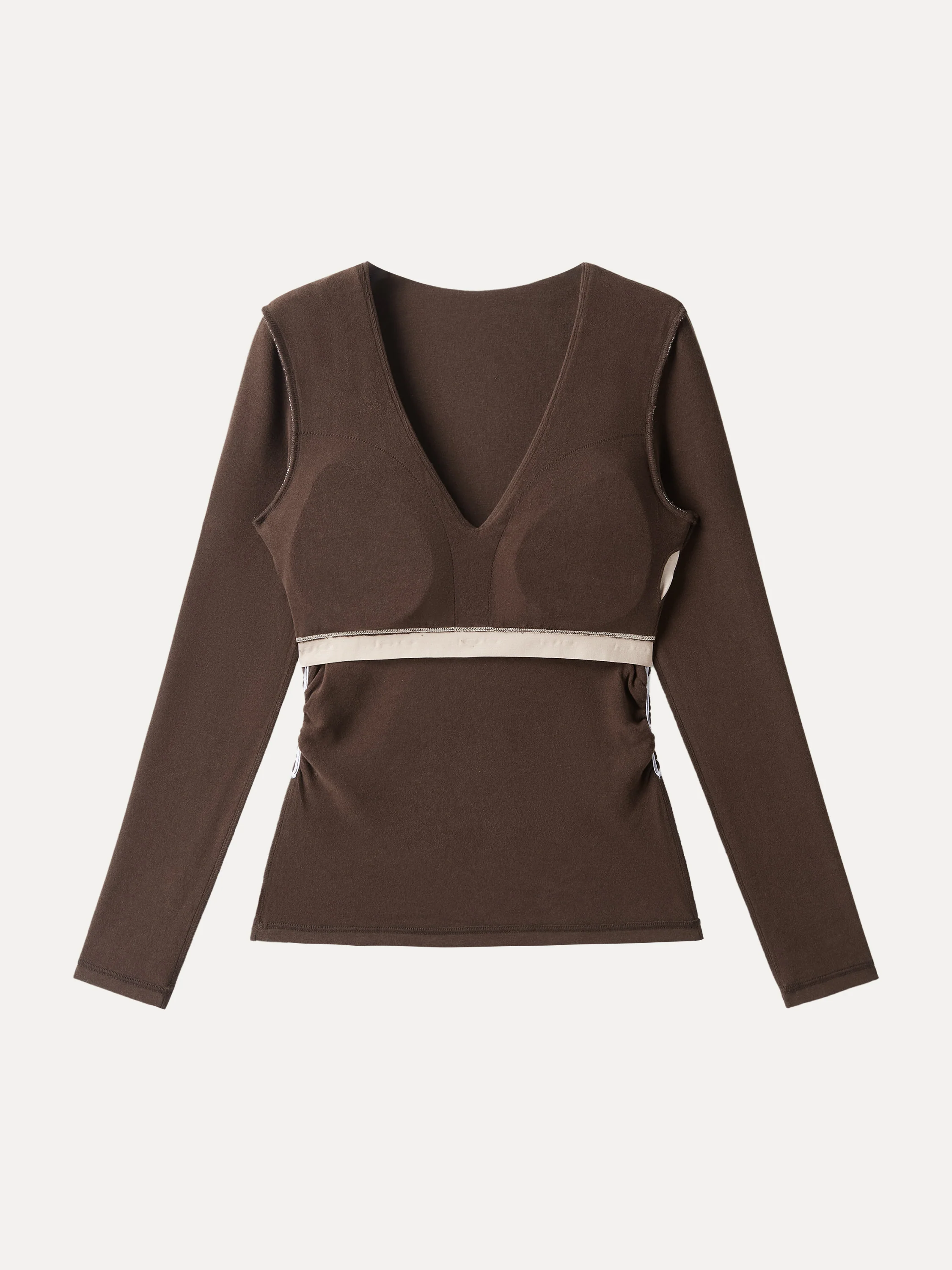 V-Neck Ruched Sides Bra Top - Image 3
