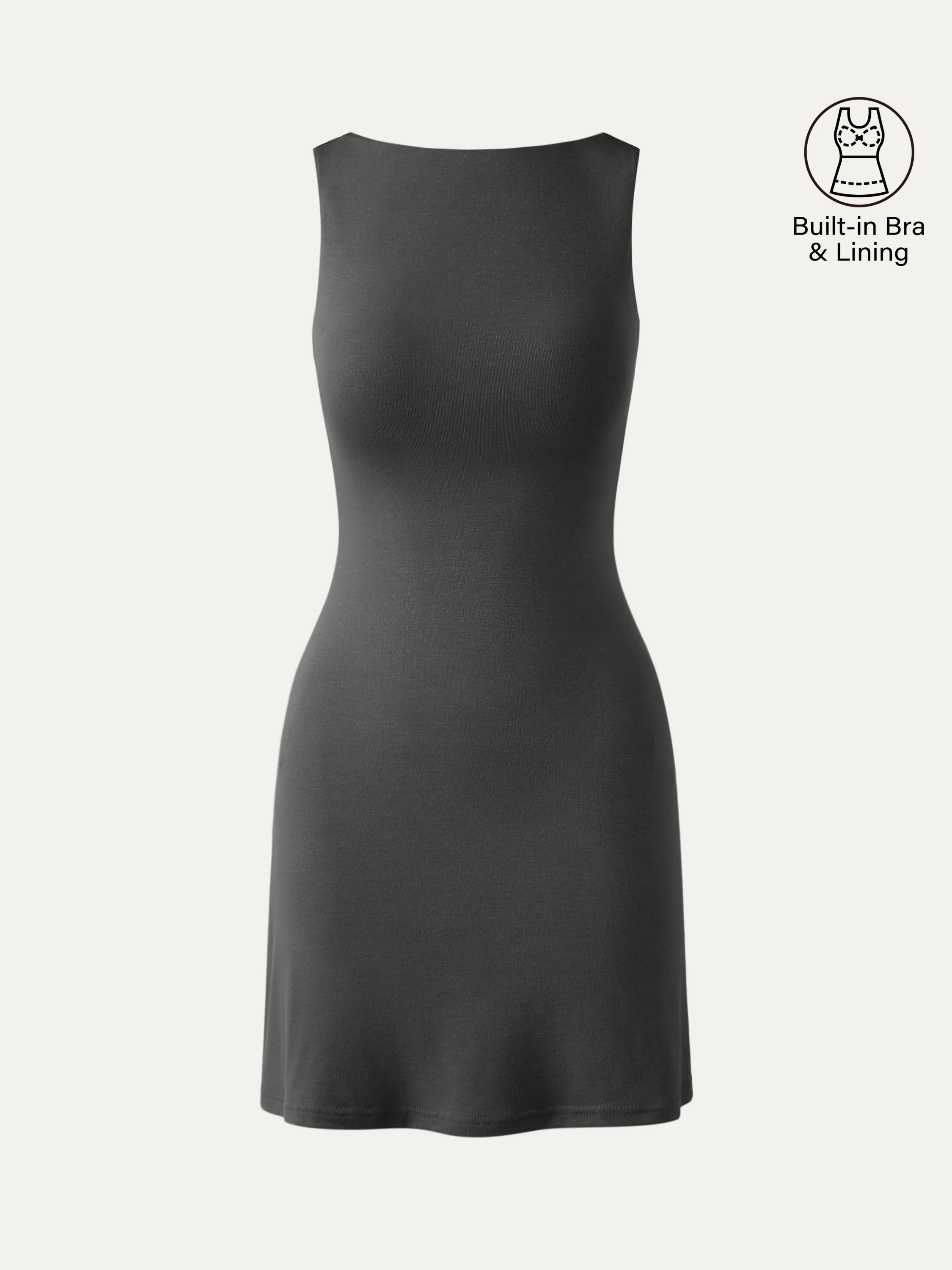 Cooling Open Back Bandless Bra Mini Dress - Image 10