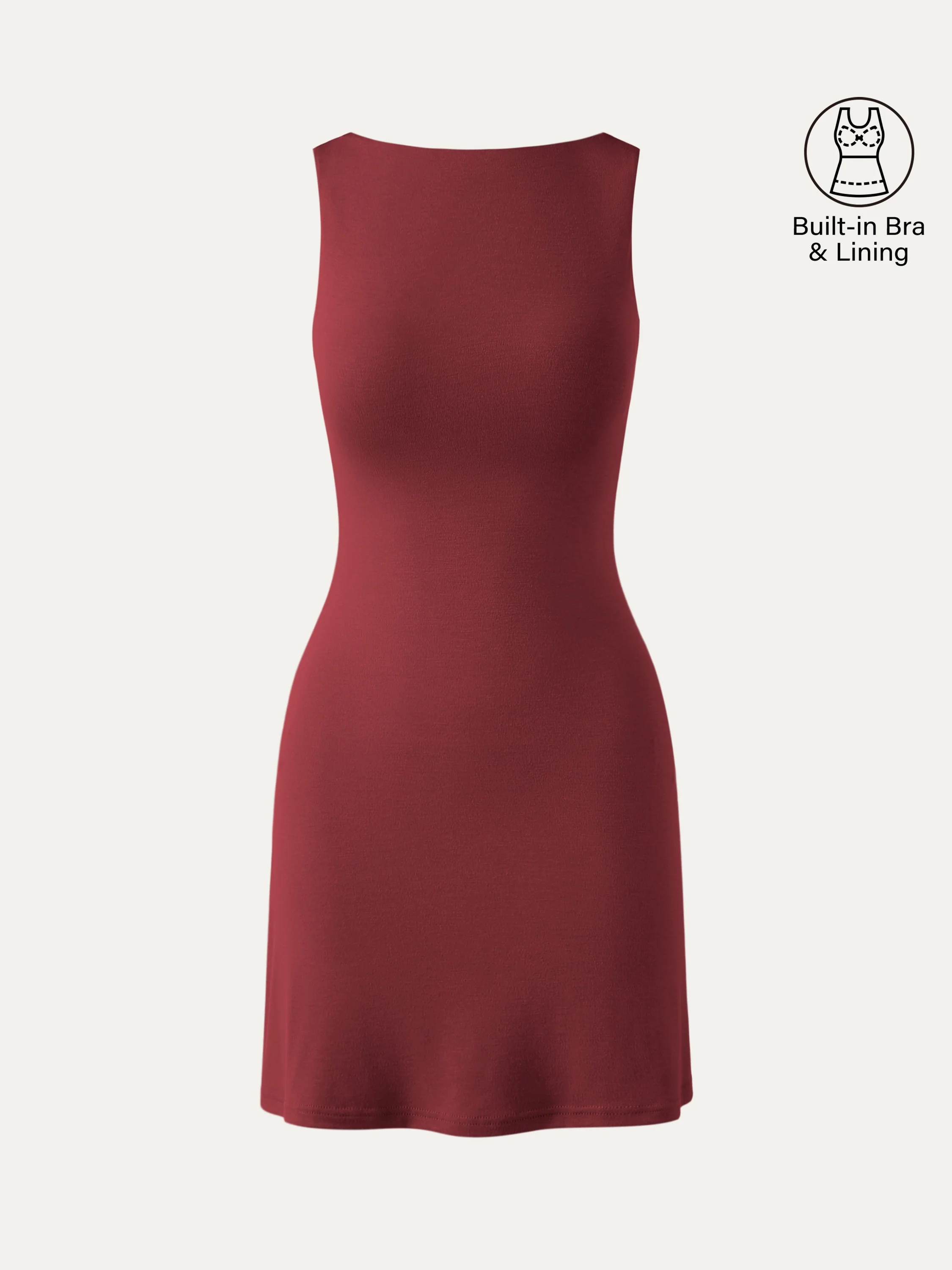 Cooling Open Back Bandless Bra Mini Dress - Image 11