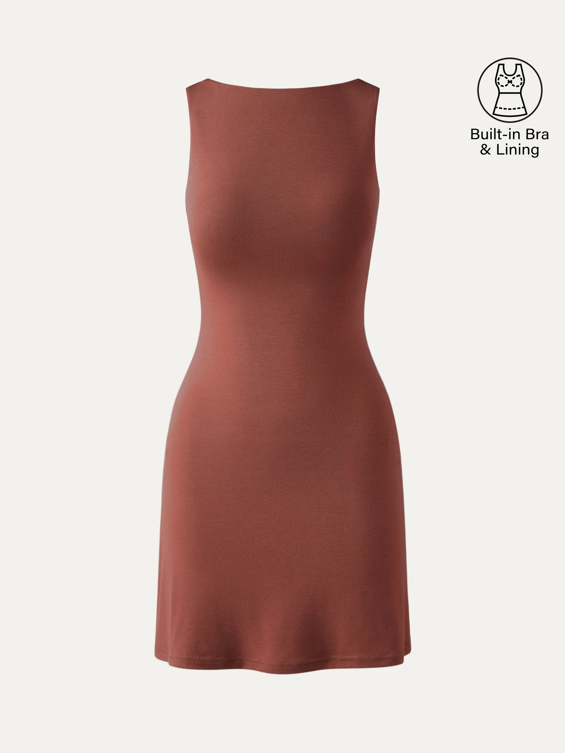 Cooling Open Back Bandless Bra Mini Dress - Image 15