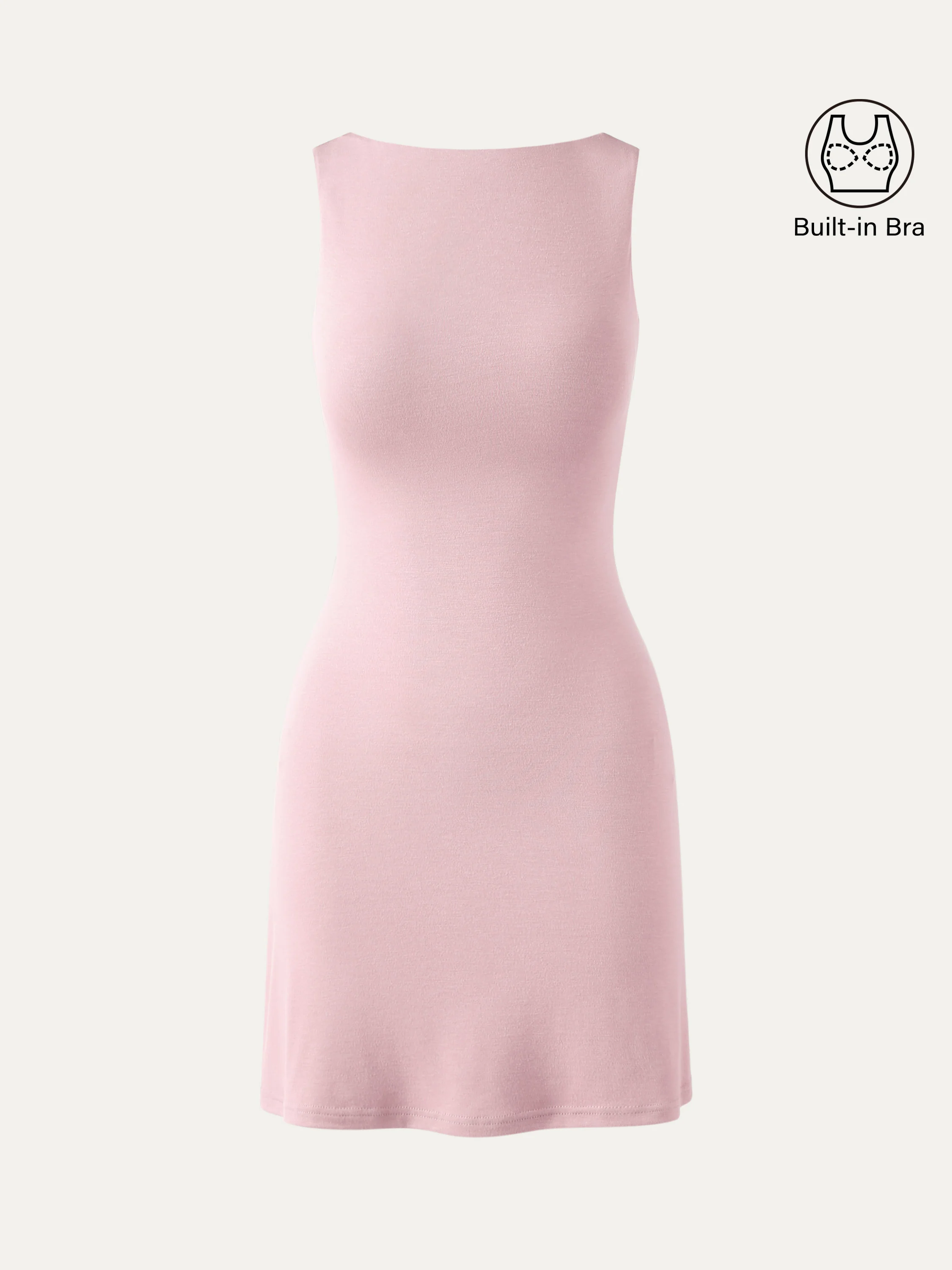 Cooling Open Back Bandless Bra Mini Dress - Image 16