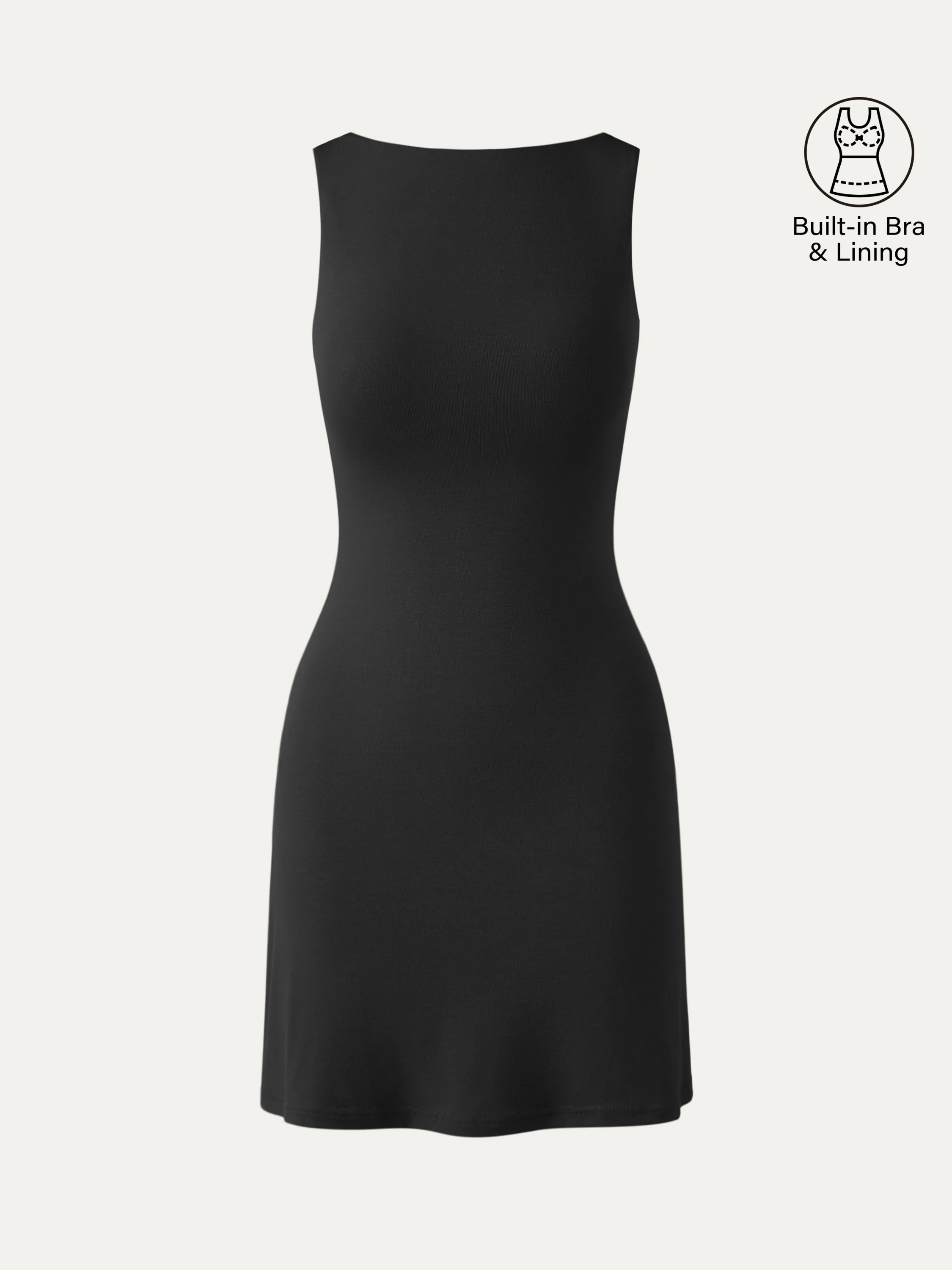 Cooling Open Back Bandless Bra Mini Dress - Image 9
