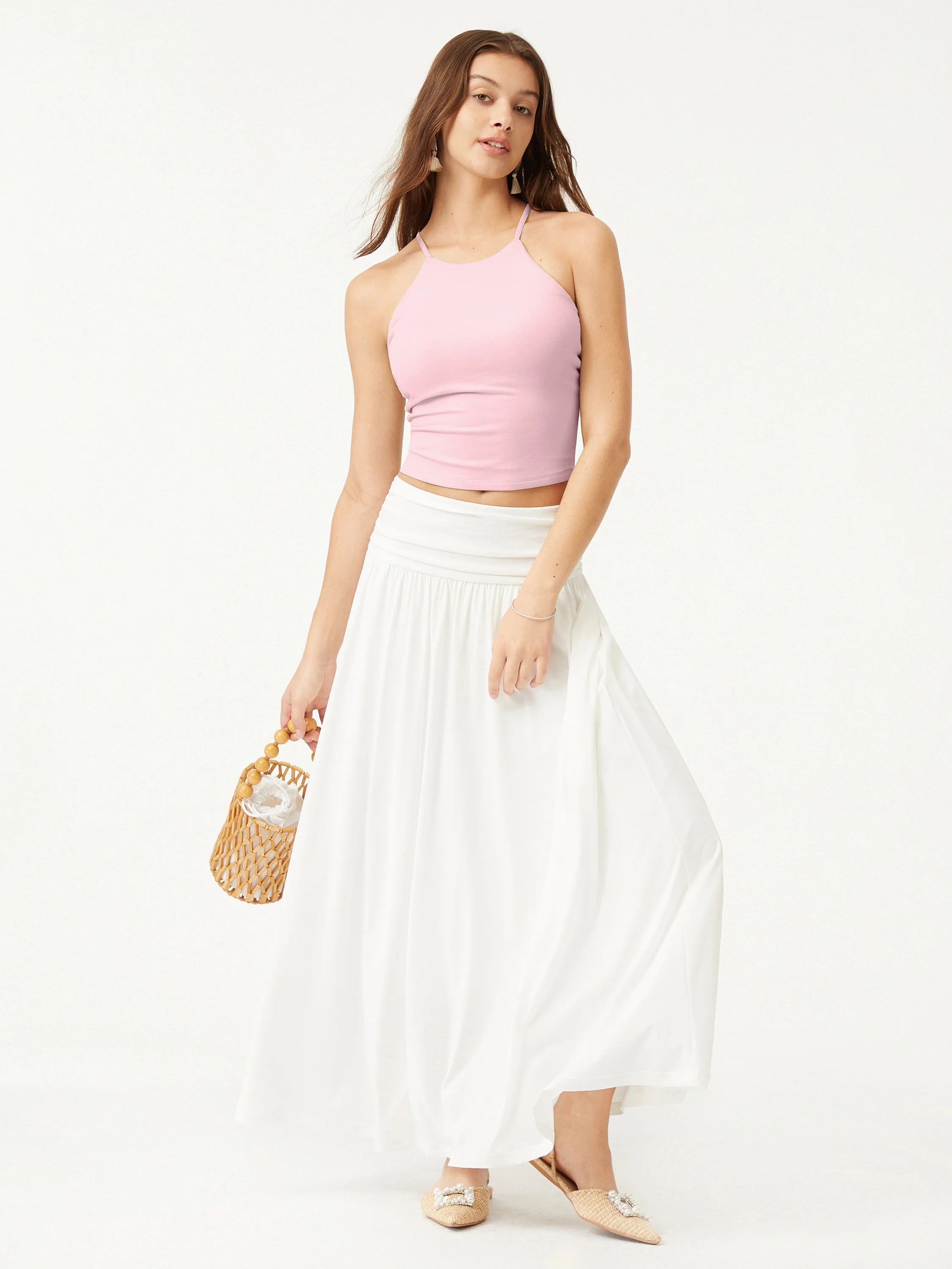 Tie Back Bandless Crop Bra Tank Top - Image 20