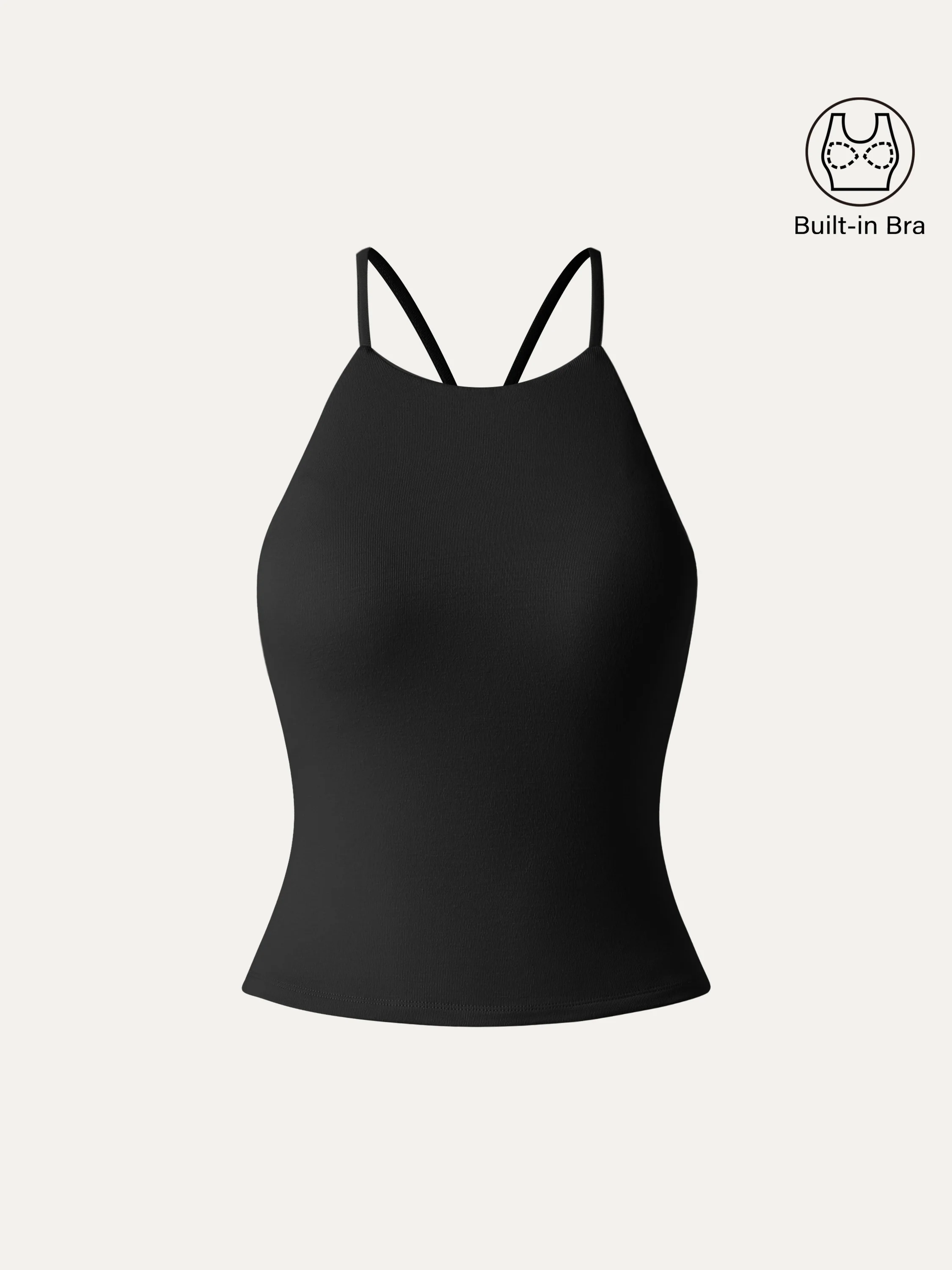 Tie Back Bandless Crop Bra Tank Top - Image 3