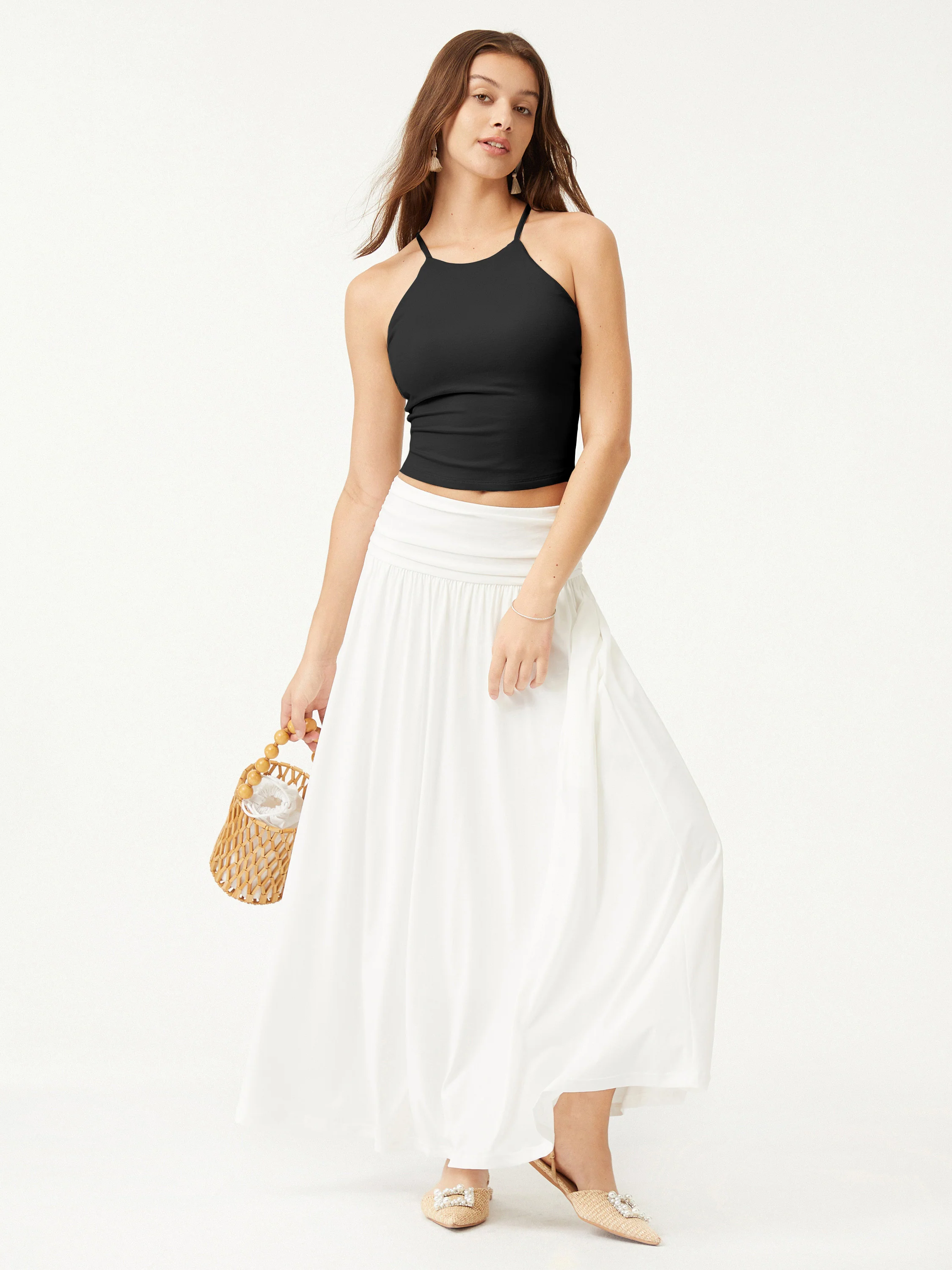 Tie Back Bandless Crop Bra Tank Top - Image 4