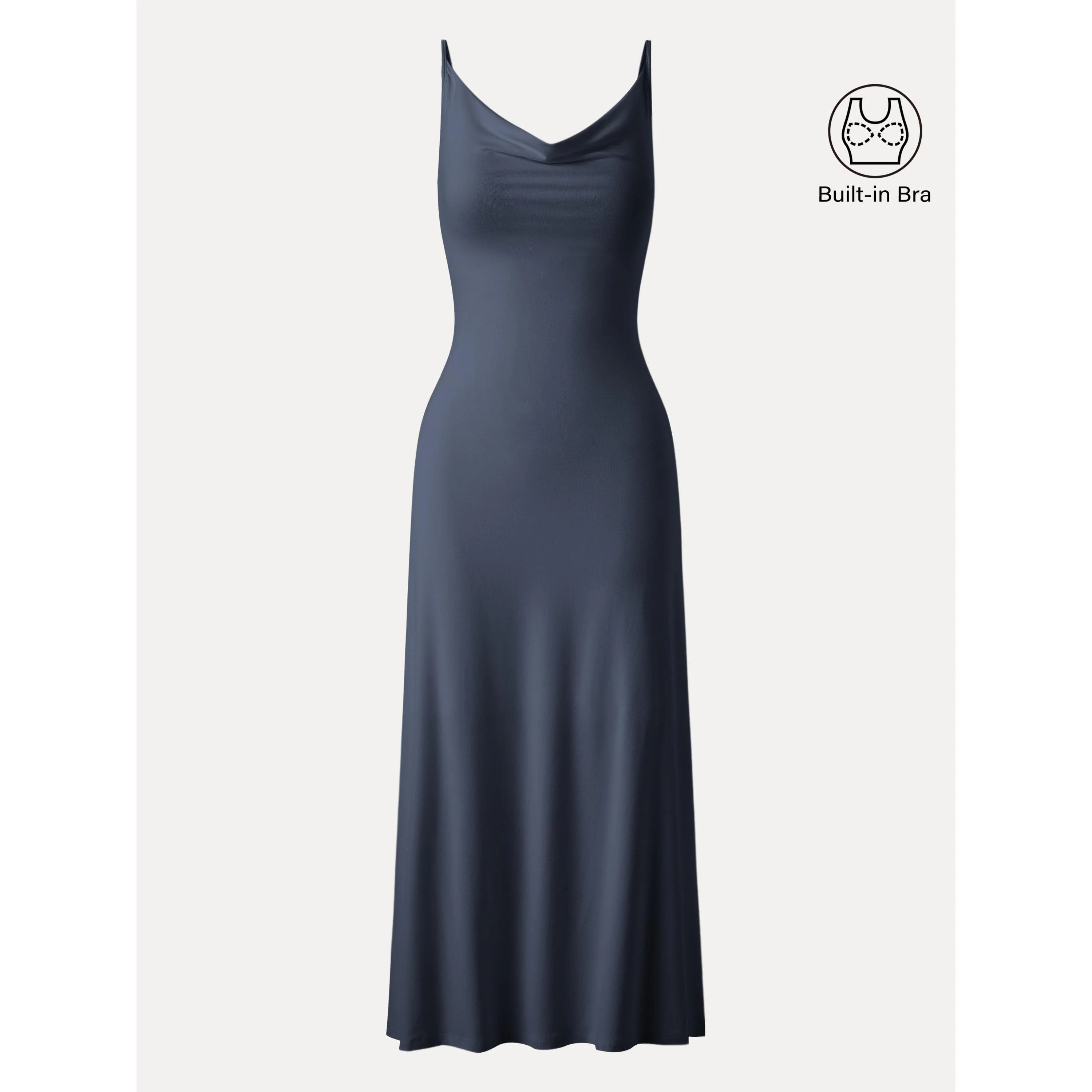 Effortless Vacay Cowl Neck Midi Bra Dress - Image 13