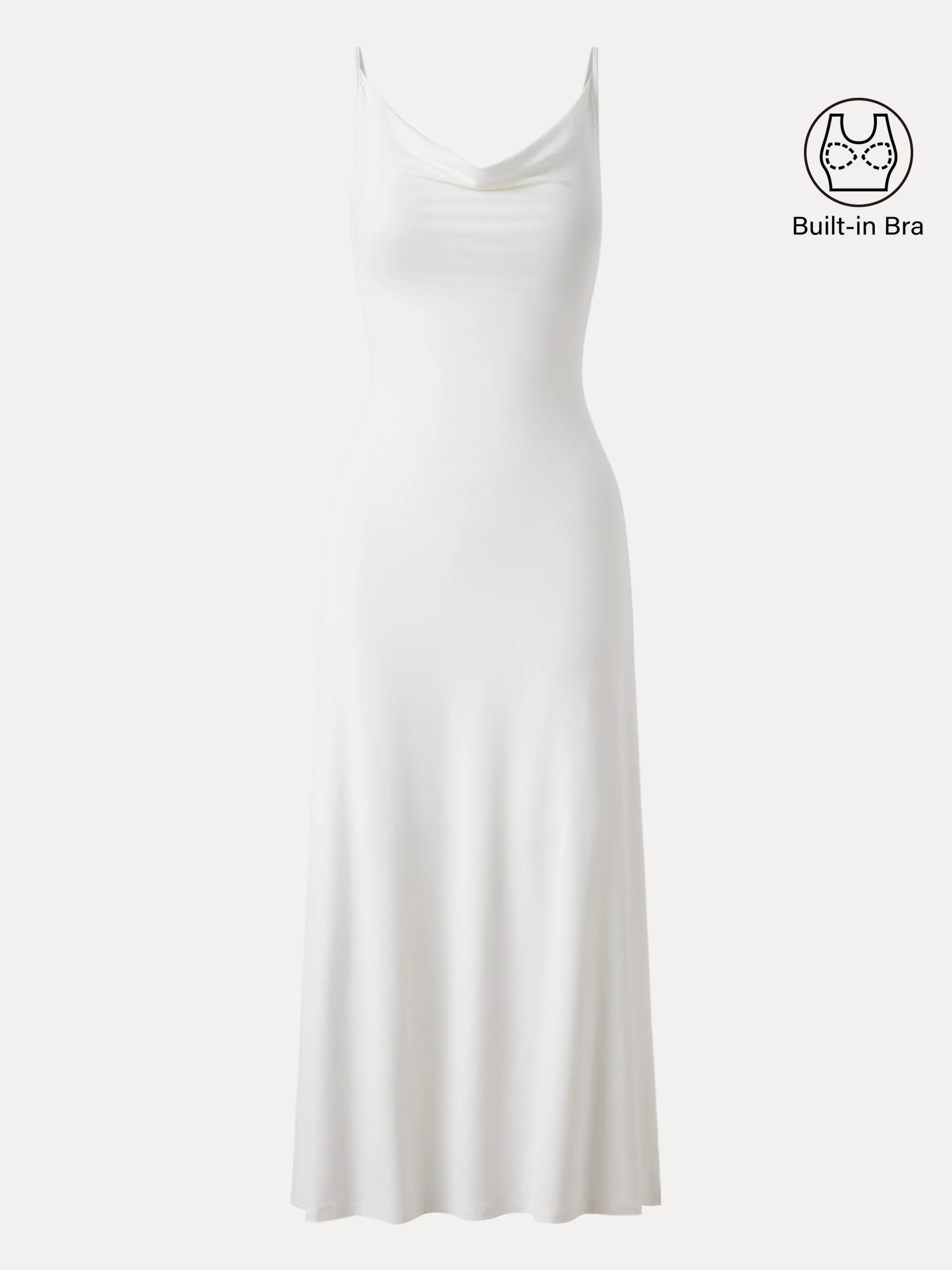 Effortless Vacay Cowl Neck Midi Bra Dress - Image 2