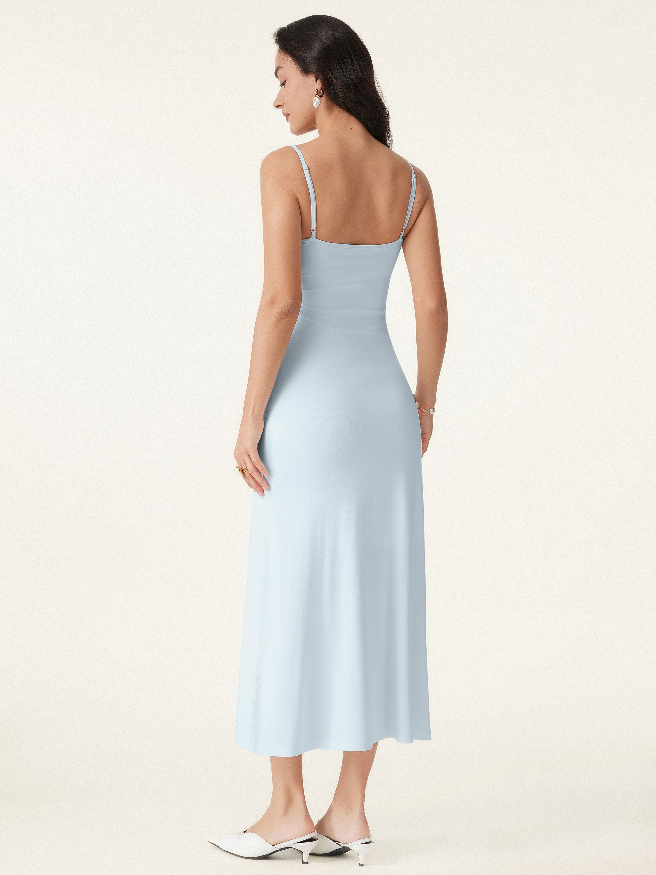 Effortless Vacay Cowl Neck Midi Bra Dress - Image 3