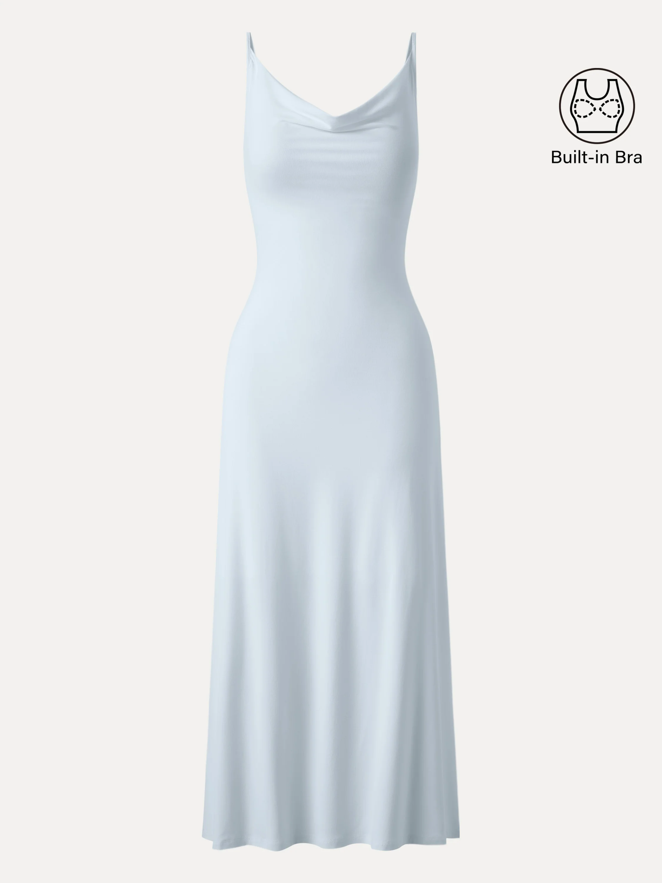 Effortless Vacay Cowl Neck Midi Bra Dress - Image 4