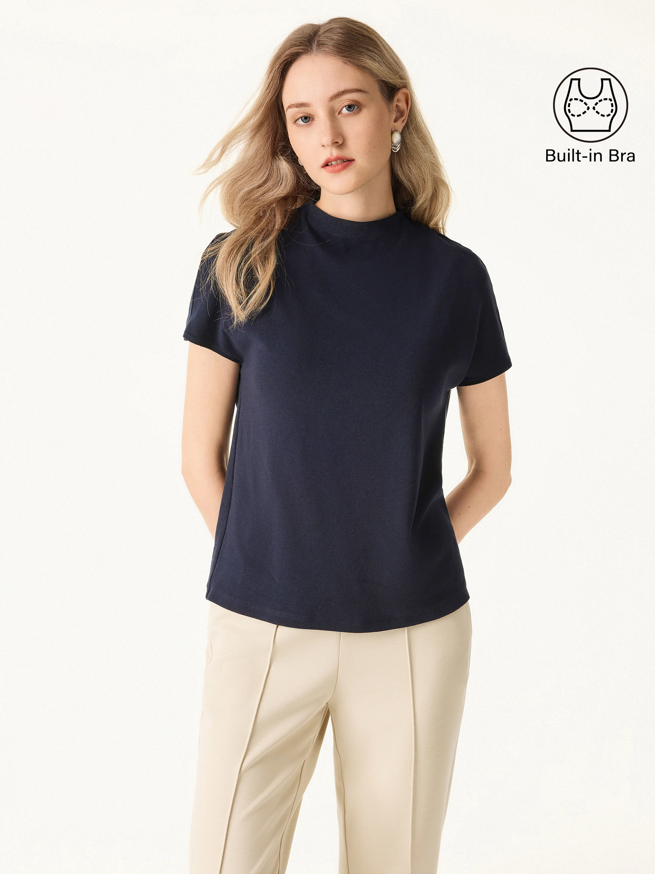 Essential Mockneck Short sleeves Bra Top - Image 7