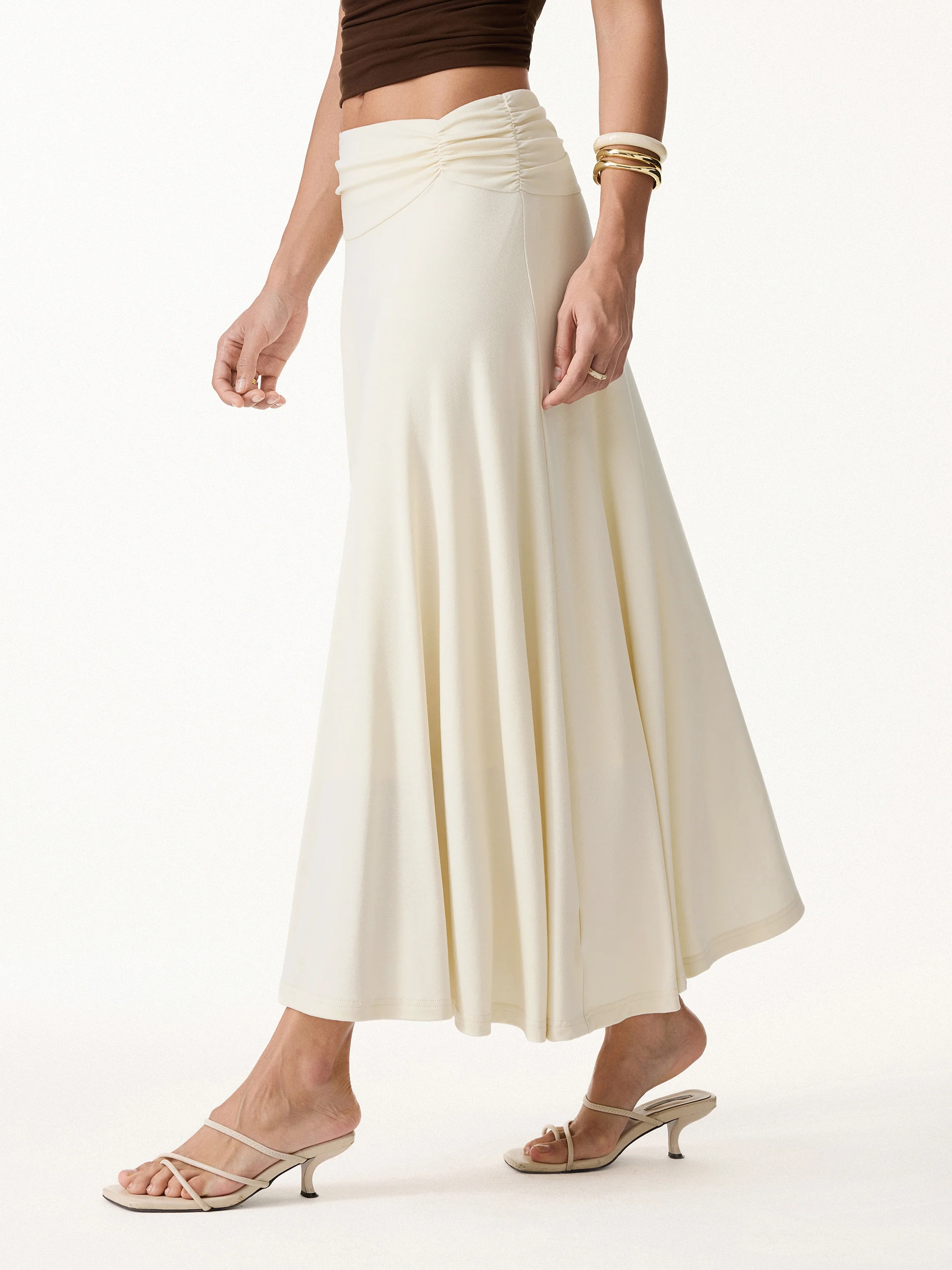 European Linen Flowy Vacay Maxi Skirt - Image 5